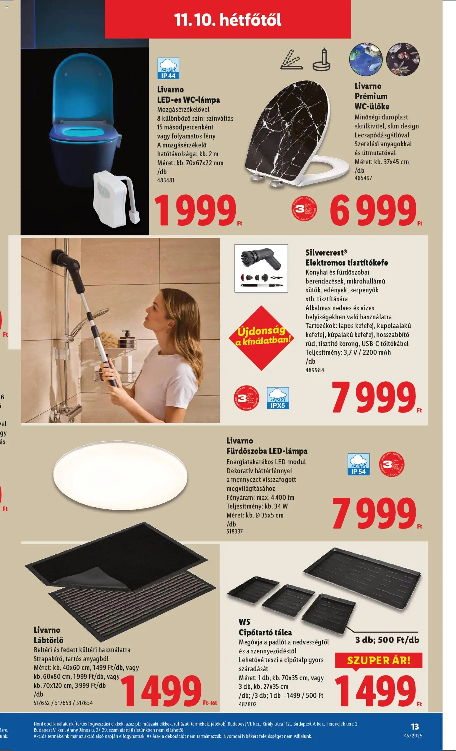 Lidl akciós ujság - amely érvényes a következő dátumtól: 06.11.2025 | Oldal: 13 | Termékek: Hosszabbító, Játékok, Cipőtartó, Fürdőszoba