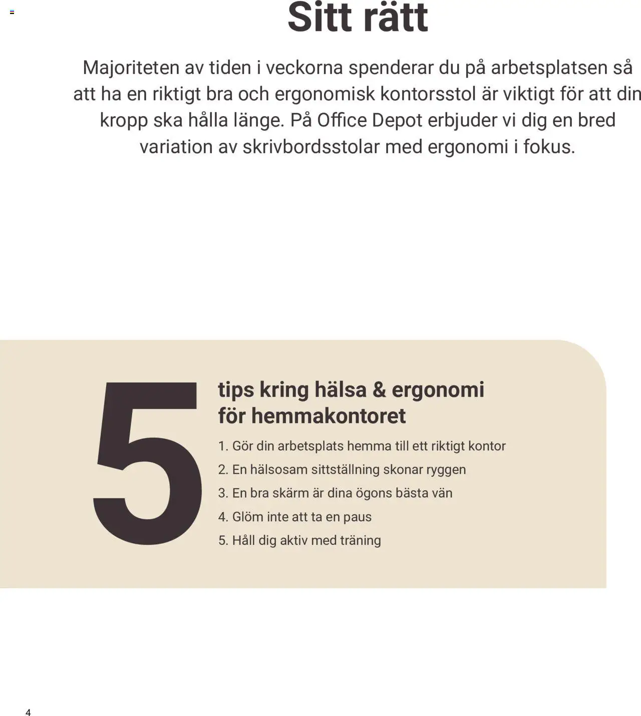 Office Depot reklamblad aktuell från 09.01.2024 | Sida: 4 | Produkter: Kontorsstol, Häll