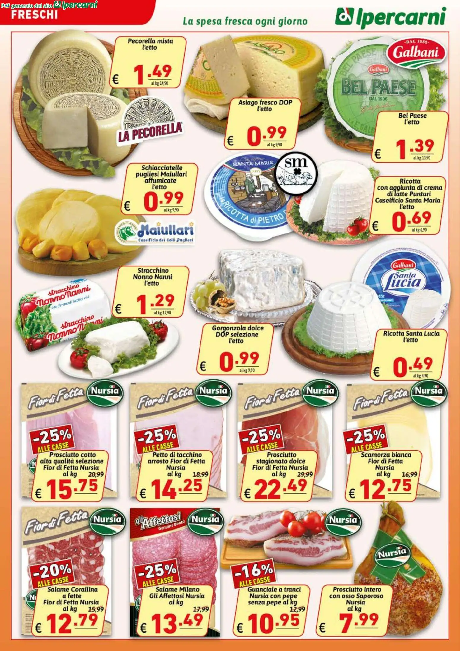 Volantino Ipercarni del 27.03.2026 | Pagina: 6 | Prodotti: Arrosto, Tacchino, Latte, Guanciale