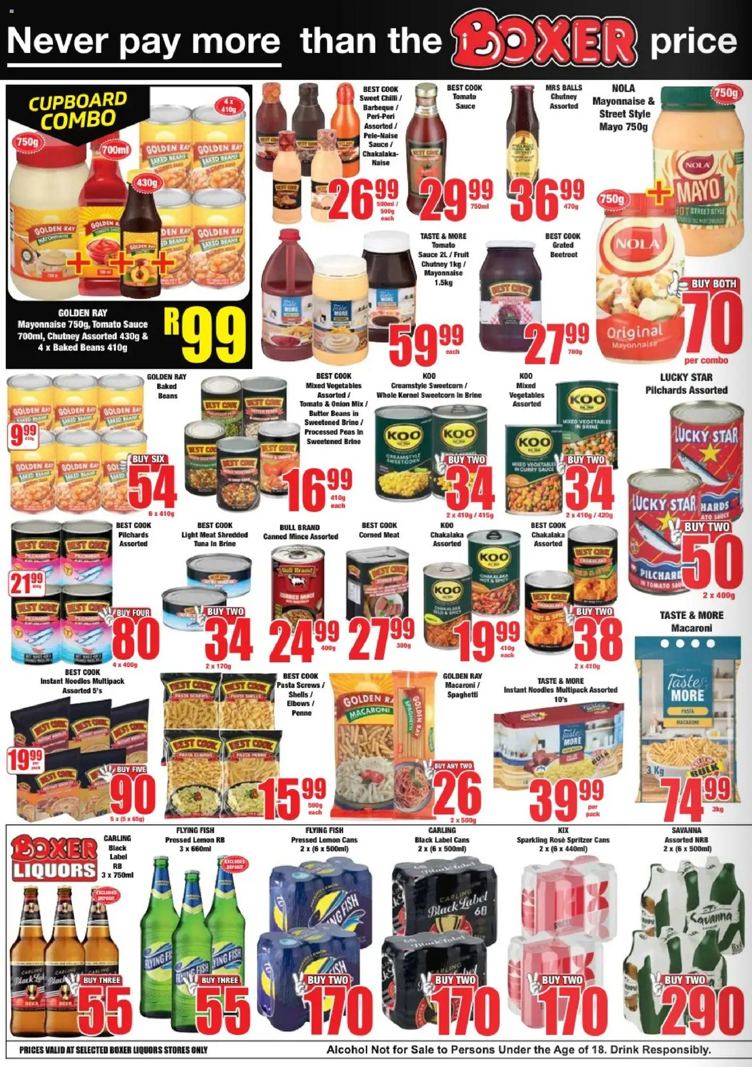 New Boxer catalogue – valid from 09.04.2026 | Page: 6 | Products: Corned meat, Beer, Pasta, Tomato sauce