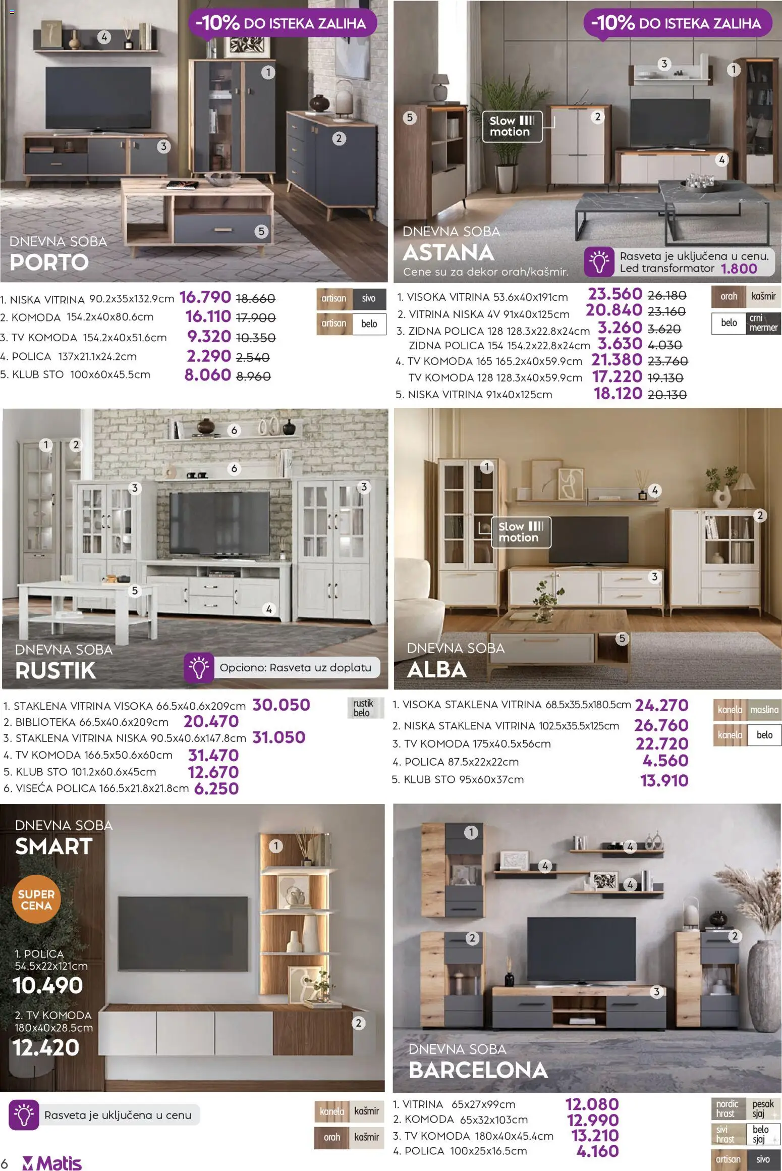 Matis katalog - važi od 01.03.2026 | Strana: 6 | Proizvode: Tv komoda, Polica, Sto, Biblioteka