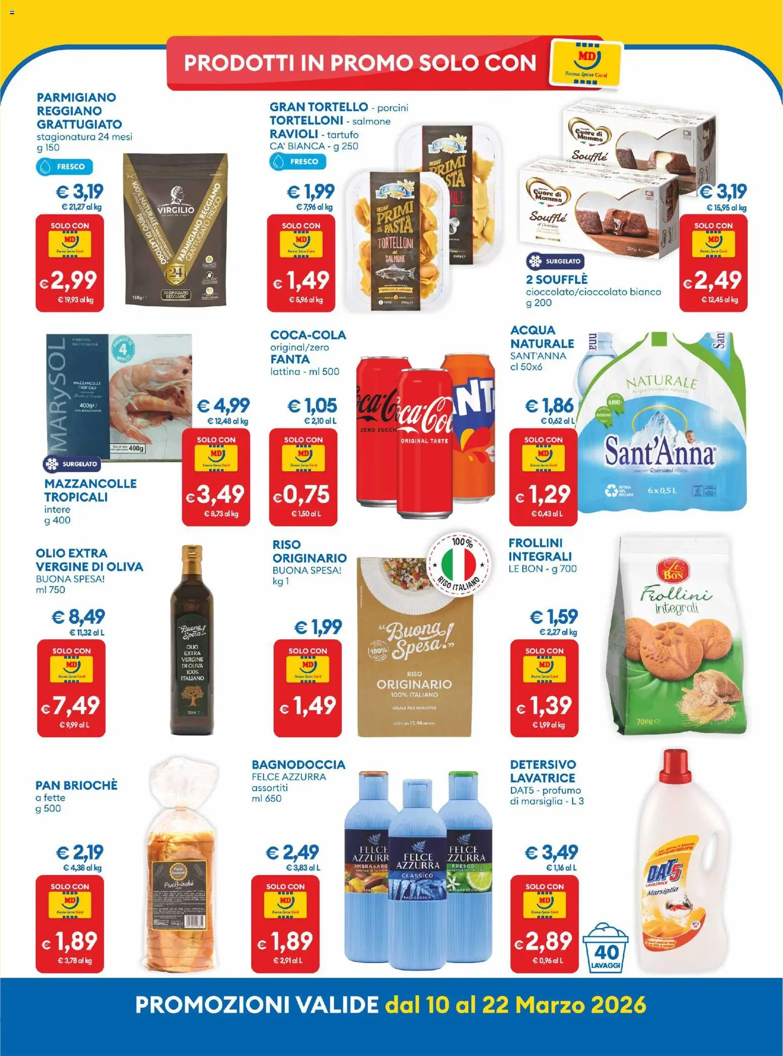 Volantino MD Discount del 10.03.2026 | Pagina: 14 | Prodotti: Riso, Fanta, Frollini, Parmigiano