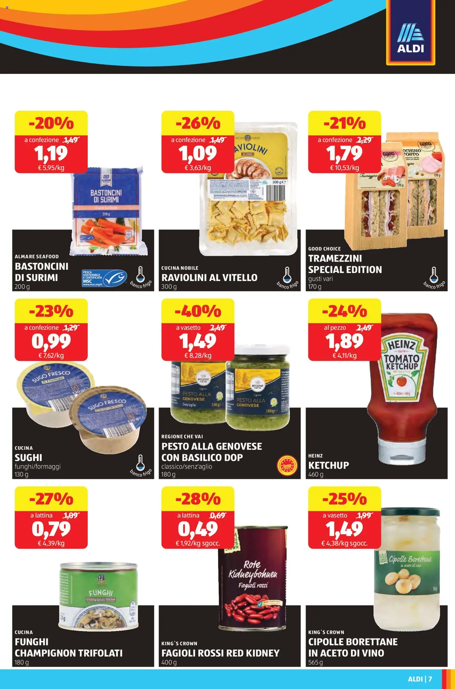 Volantino Aldi del 17.11.2025 | Pagina: 9 | Prodotti: Ketchup, Cipolle, Vino, Sugo