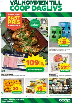 Coop Daglivs - erbjudanden - Förhandsvisning av reklamblad från butik Coop Daglivs aktuell från 20.10.2025