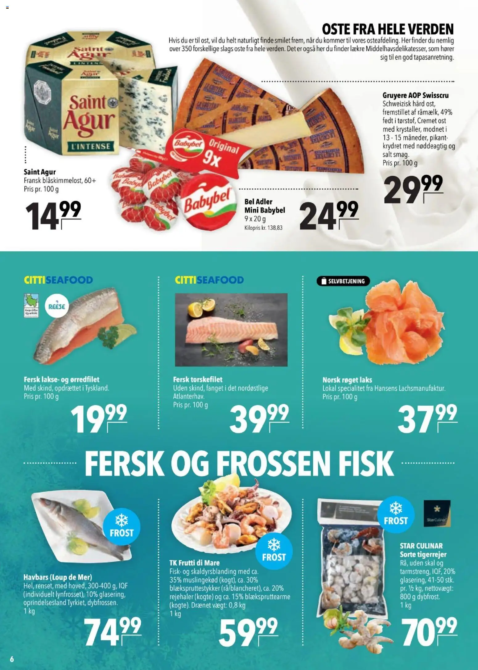 CITTI tilbudsavis – gyldig fra 24.02.2026 | Side: 6 | Produkter: Ost, Fisk, Søm, Torskefilet