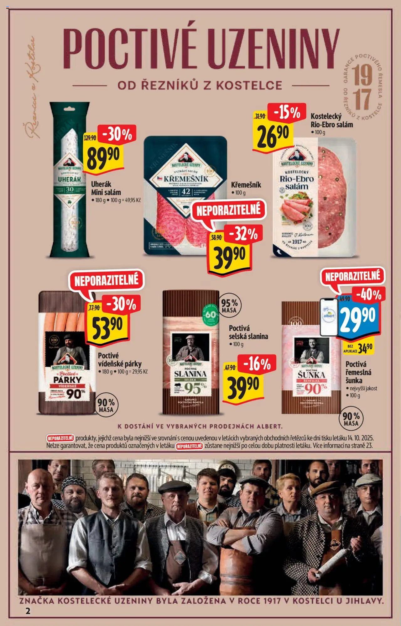 Albert katalog - Hypermarket od 22.10.2025 | Strana: 2 | Produkty: Uherák, Salám, Uzeniny, Slanina