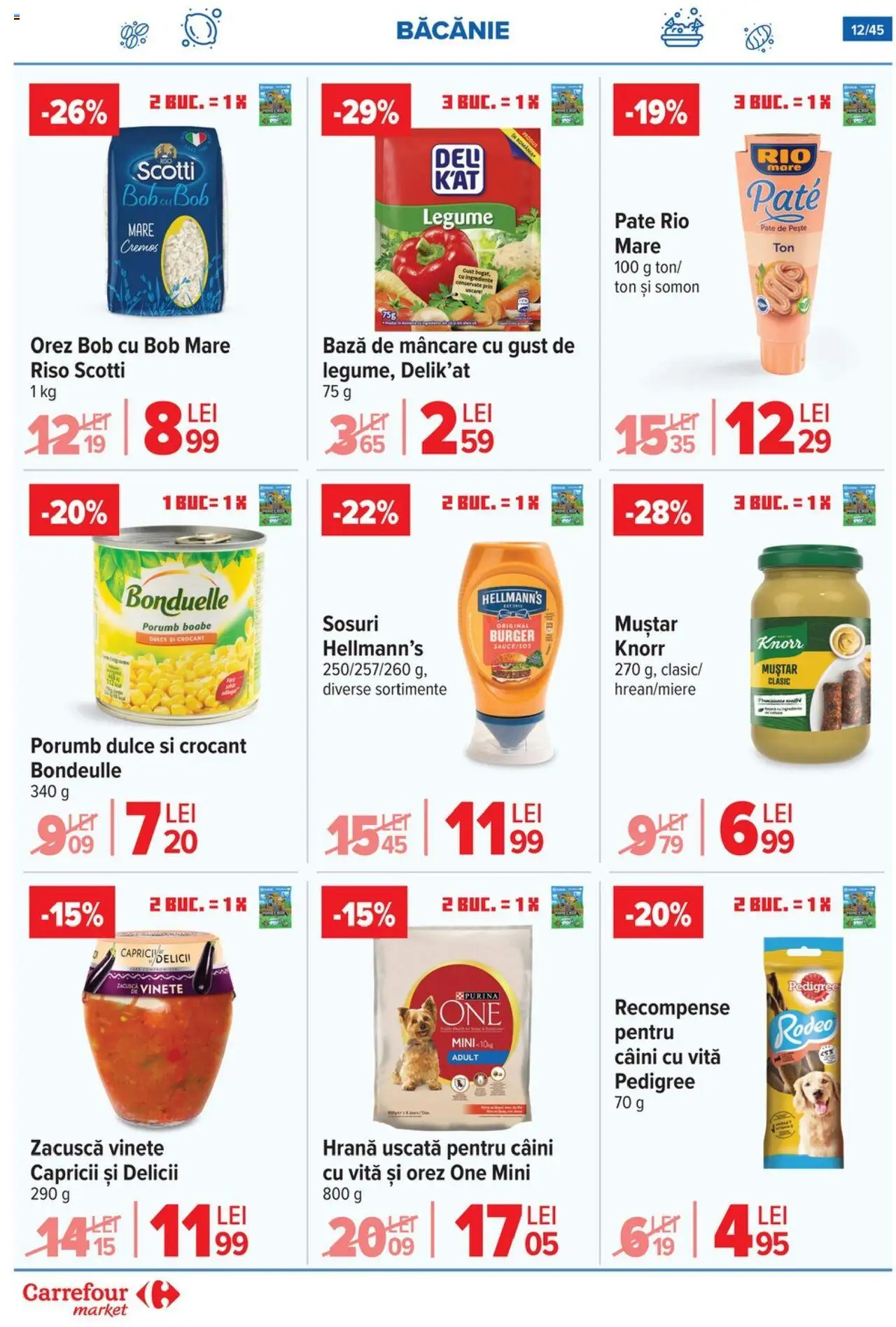 Noul catalog Carrefour – valabil de la 15.10.2025 | Pagină: 15 | Produse: Muștar, Burger, Zacuscă, Legume