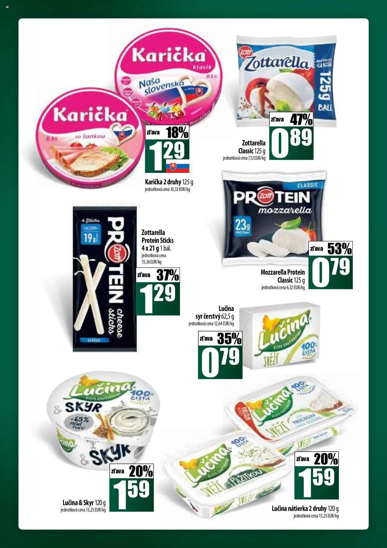 COOP Jednota široká ponuka │ platný od 14.08.2025 | Strana: 26 | Produkty: Syr, Mozzarella, Skyr, Protein