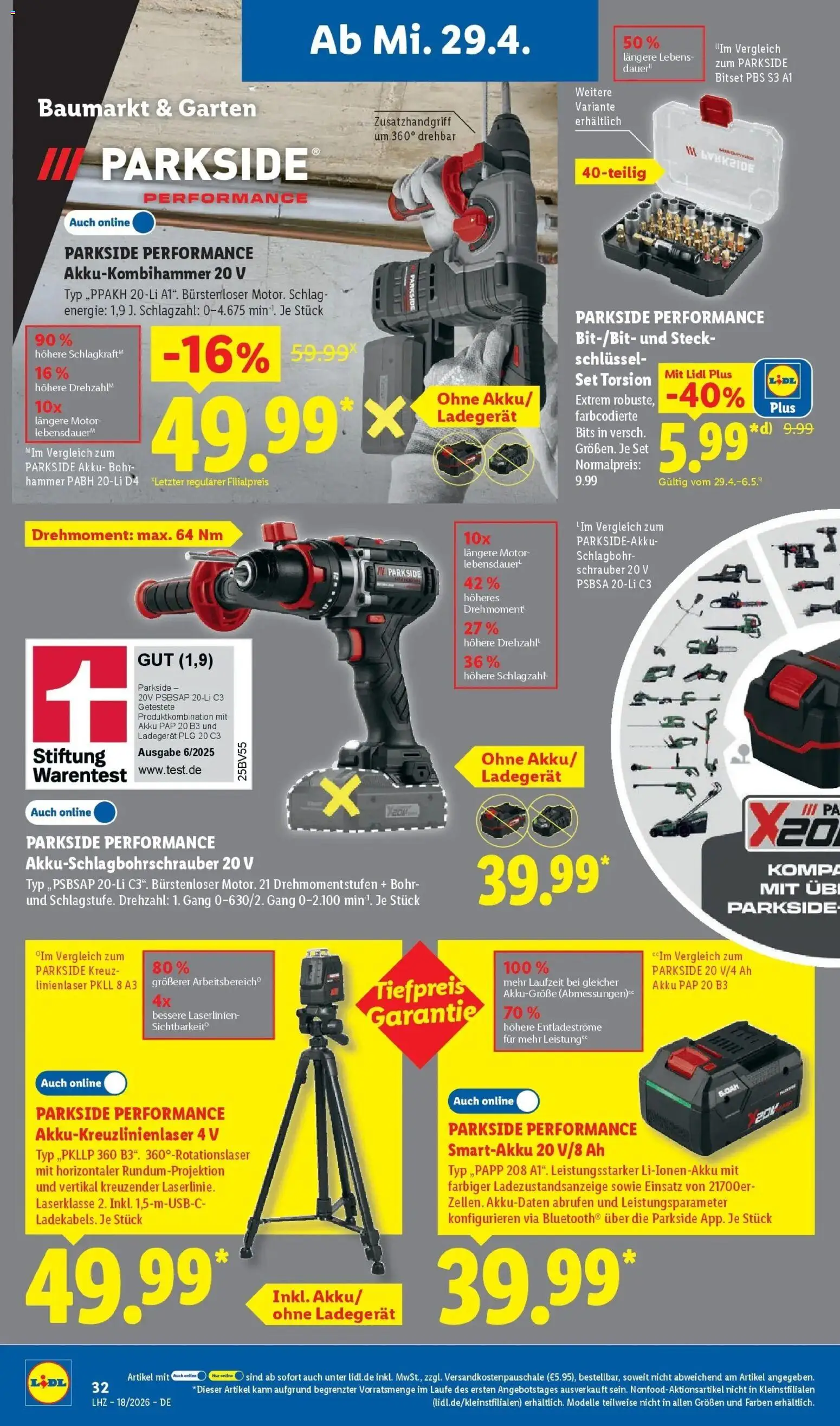 Lidl Německo leták od 27.04.2026 | Strana: 52 | Produkty: Parkside