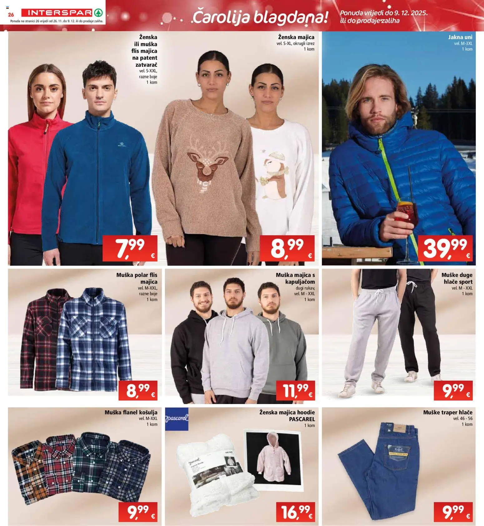 Interspar katalog | vrijedi od 26.11.2025 | Stranica: 33 | Proizvodi: Košulja, Majica, Jakna, Hlače