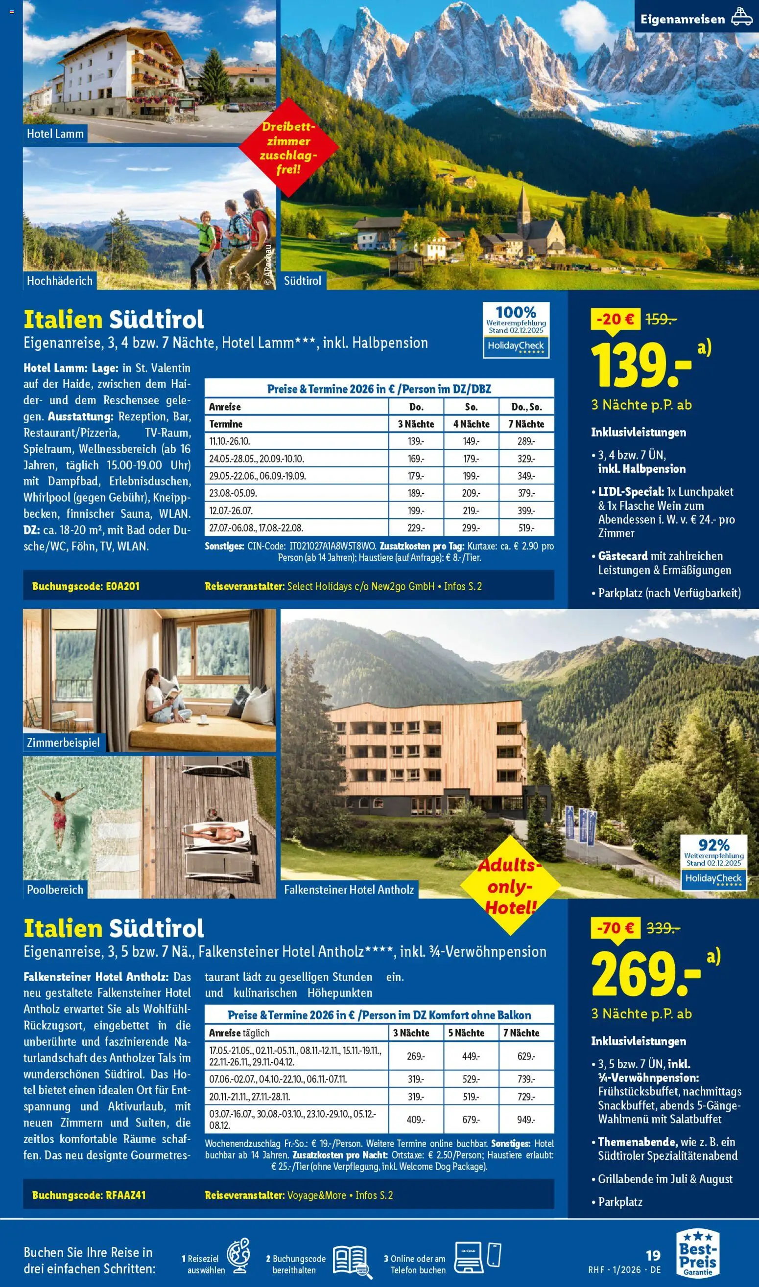 Lidl Reisen Prospekt 	 – gültig ab 29.12.2025 | Seite: 19 | Produkte: Bad, Wein, Telefon, Uhr