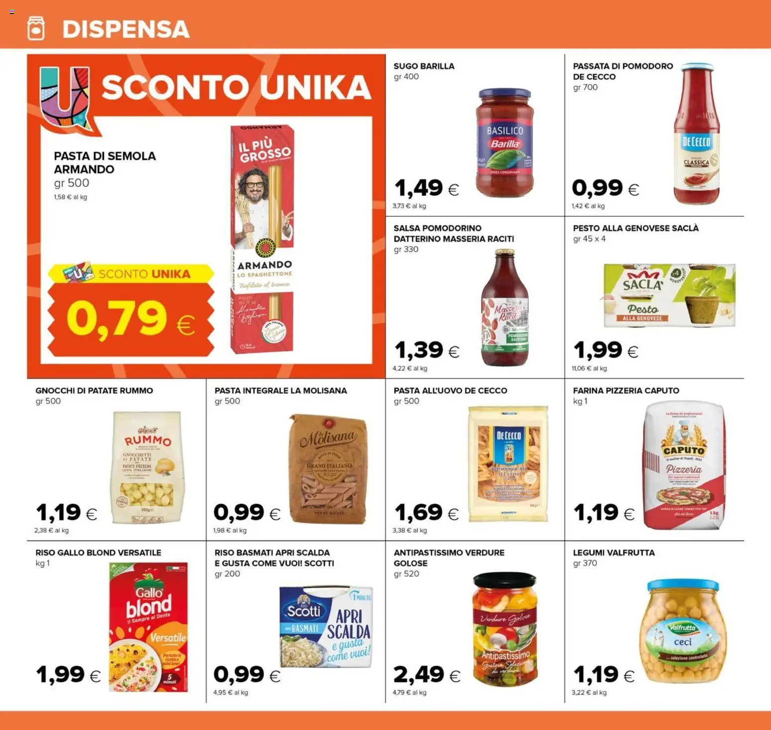 Volantino Oasi del 07.04.2026 | Pagina: 10 | Prodotti: Farina, Pasta, Pesto, Gnocchi