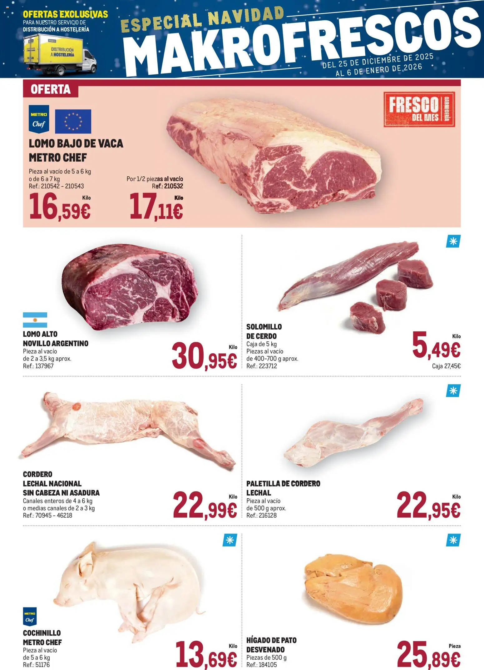 Makro - Frescos Levante │ válido desde el 25.12.2025 | Página: 1 | Productos: Medias, Cerdo, Φίλτρο καφέ, Caja