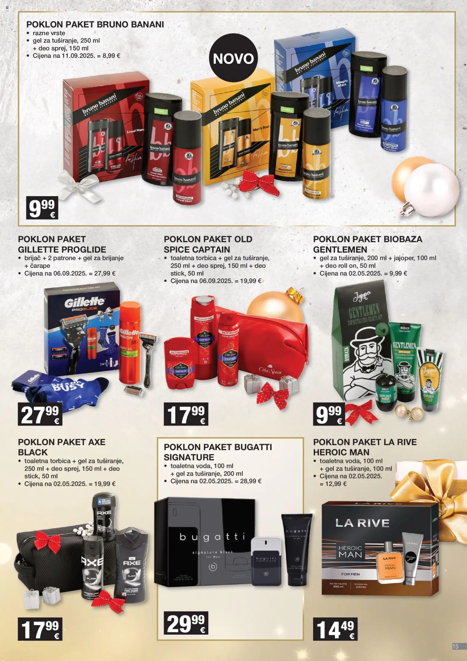 Interspar katalog | vrijedi od 12.11.2025 | Stranica: 15 | Proizvodi: Gel za brijanje, Čarape, Old Spice, Axe