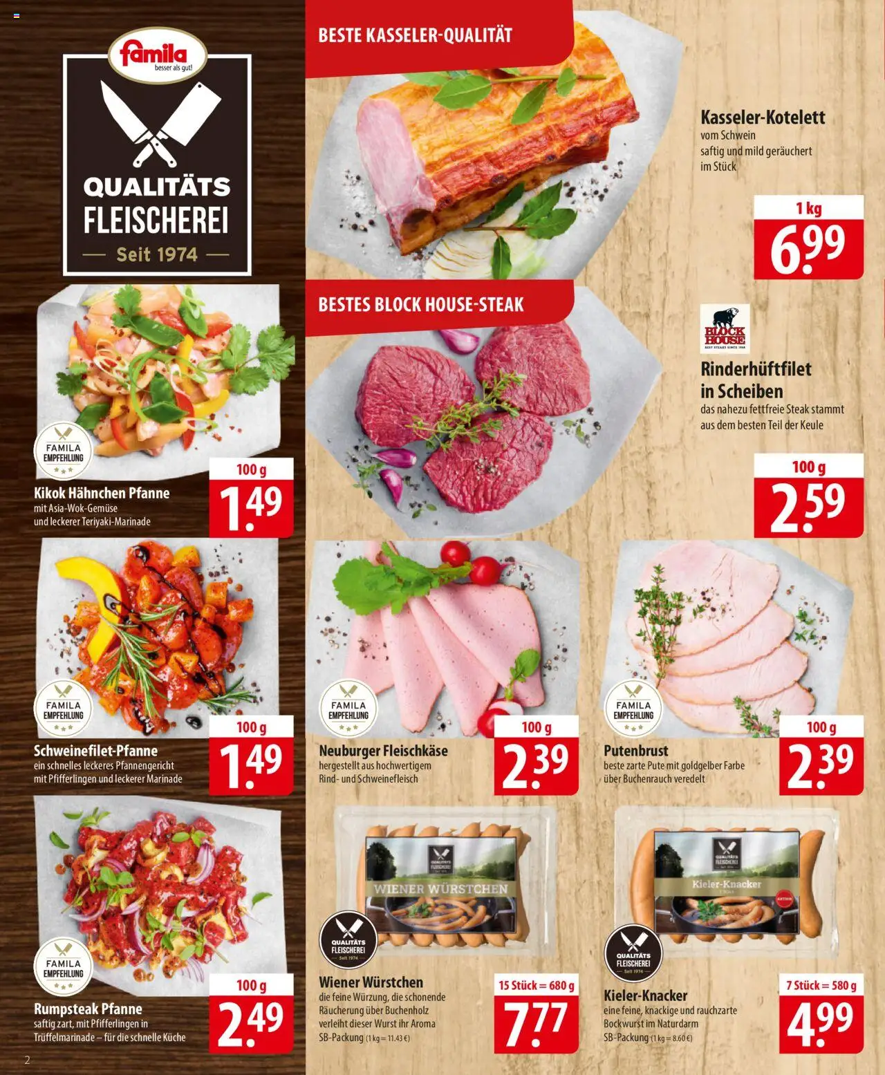 Famila Prospekt 	 – gültig ab 06.10.2025 | Seite: 2 | Produkte: Pute, Wiener wurstchen, Küche, Schweinefleisch