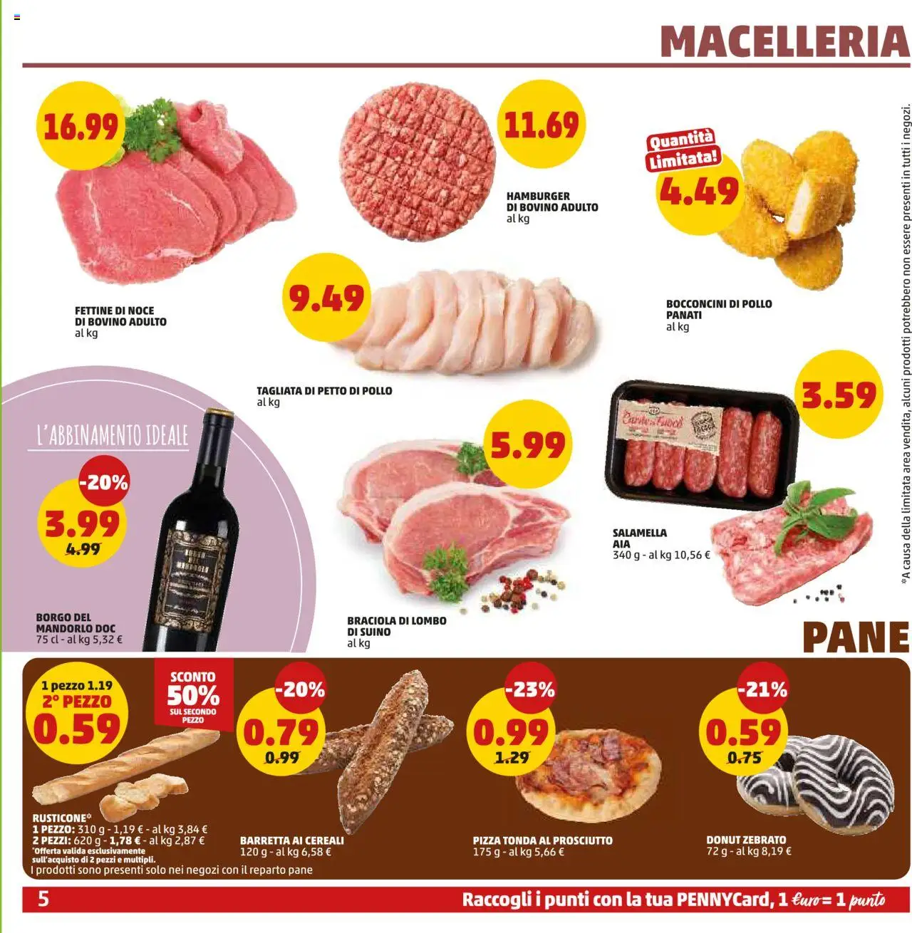Volantino PENNY del 11.09.2025 | Pagina: 5 | Prodotti: Salamella, Pane, Suino, Barretta