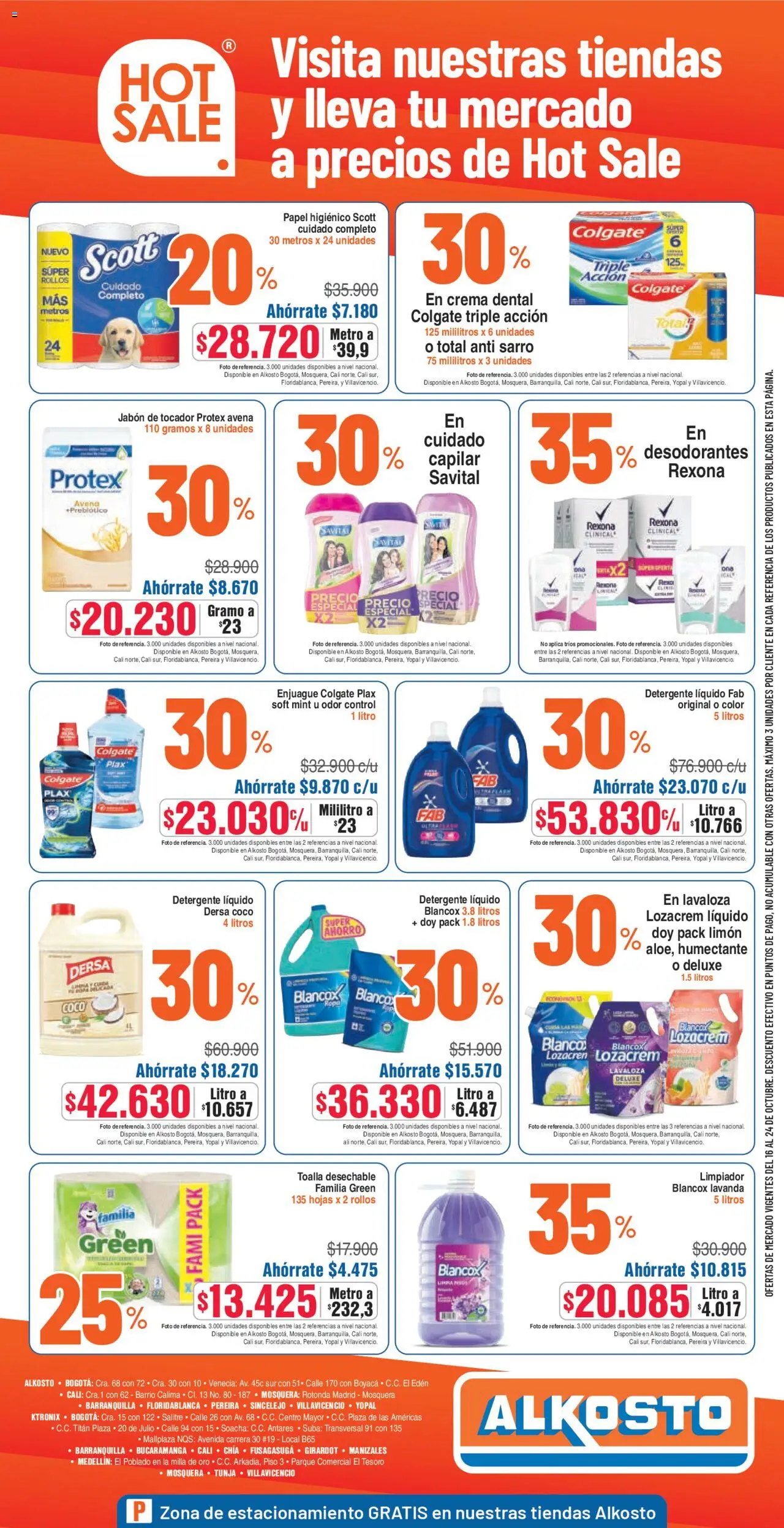 Alkosto - Hot Sale │ válido desde el 16.10.2025 | Página: 12 | Productos: Papel higienico, Τυρόπιτα, Ropa, Detergente líquido