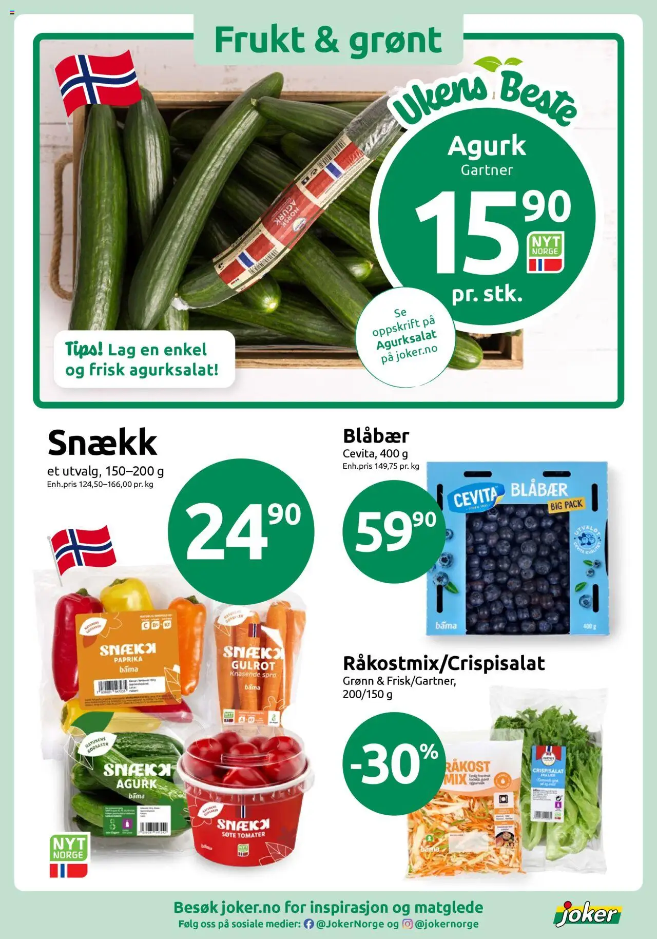  | Side: 7 | Produkter: Gulrot, Agurk, Blåbær, Paprika