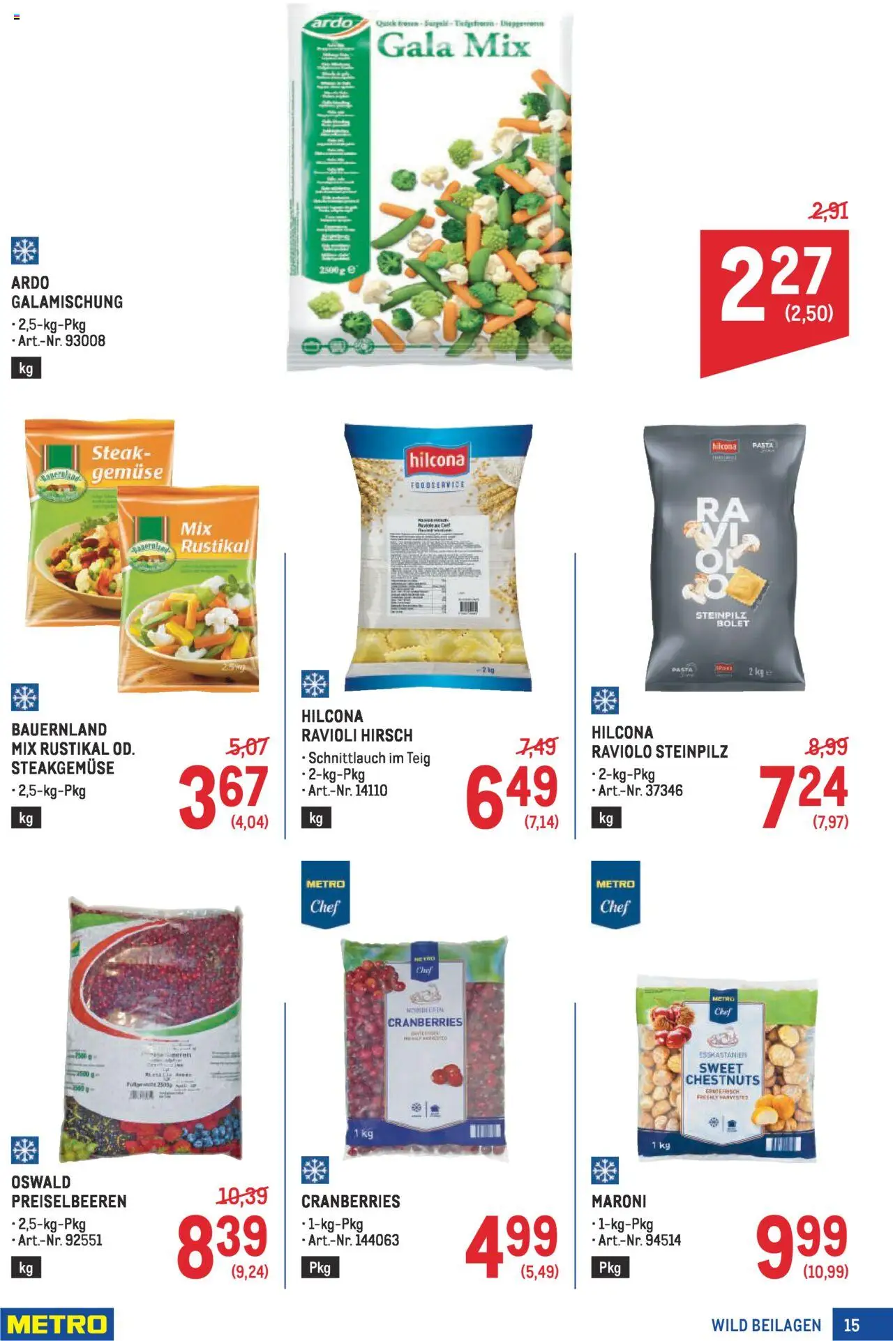 Metro  Wild Spezial gültig ab 18.09.2025 | Seite: 15 | Produkte: Pasta, Gemüse