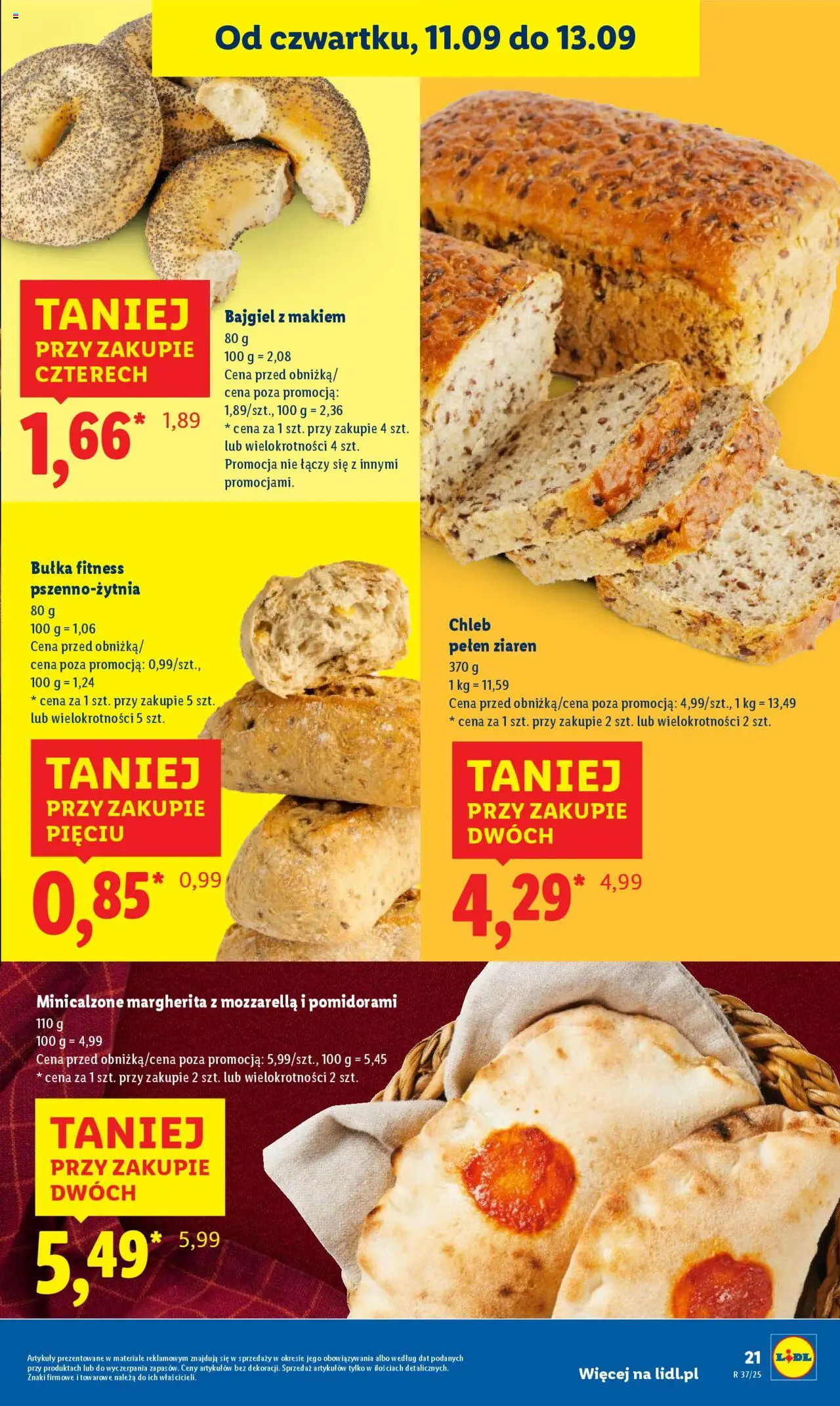 Lidl Gazetka od 11.09.2025 | Strona: 23 | Produkty: Bułka fitness, Bułka, Chleb, Mozzarella
