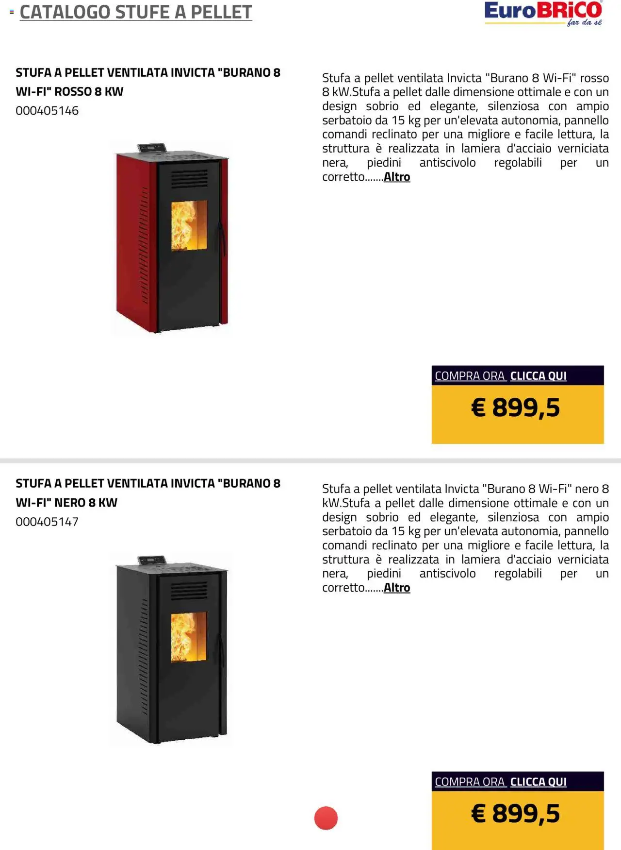 Volantino Eurobrico del 23.07.2025 | Pagina: 27 | Prodotti: Pellet, Stufa a pellet, Stufa