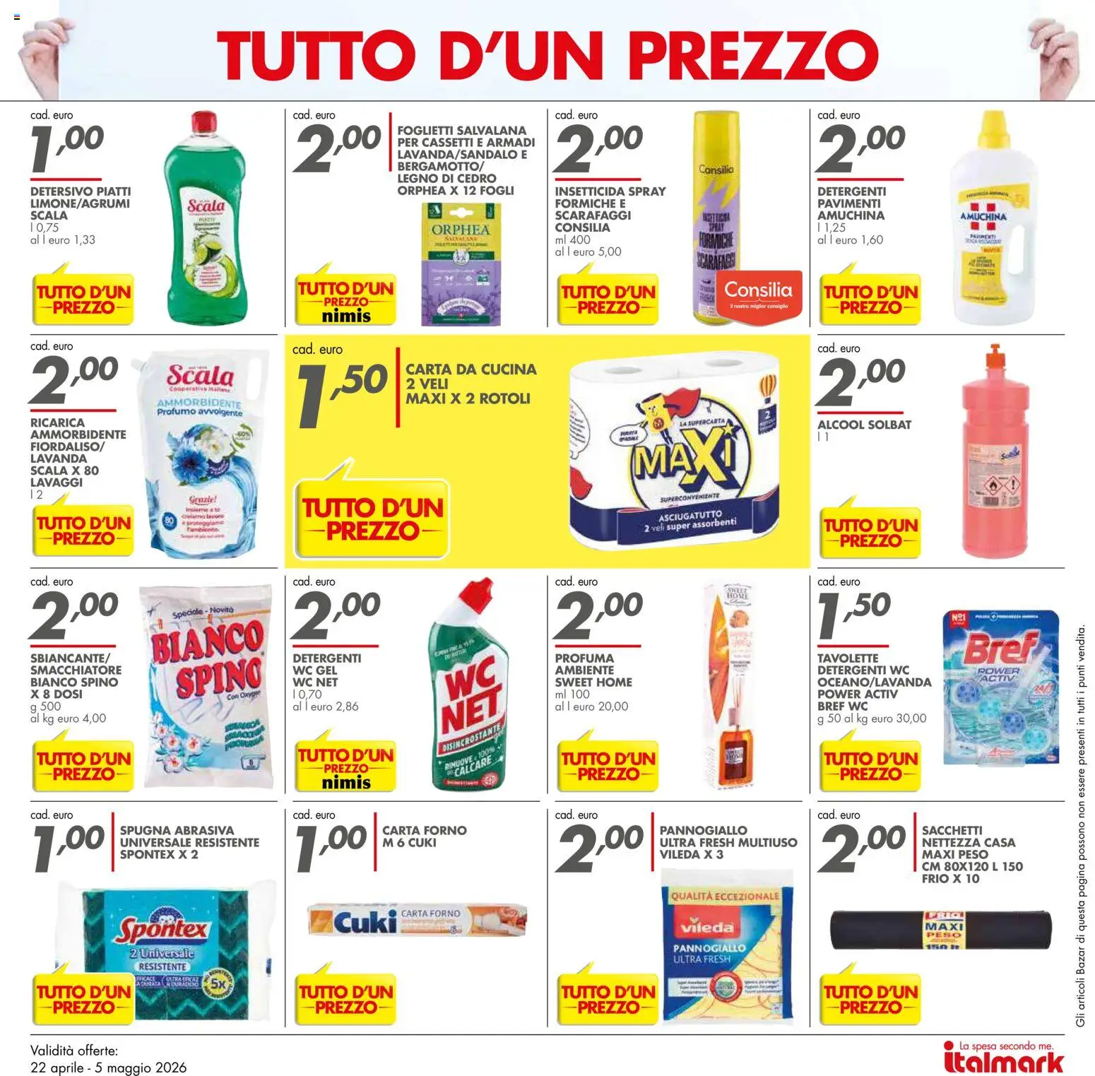 Volantino Italmark del 22.04.2026 | Pagina: 8 | Prodotti: Ammorbidente, Scala, Asciugatutto, Lavanda