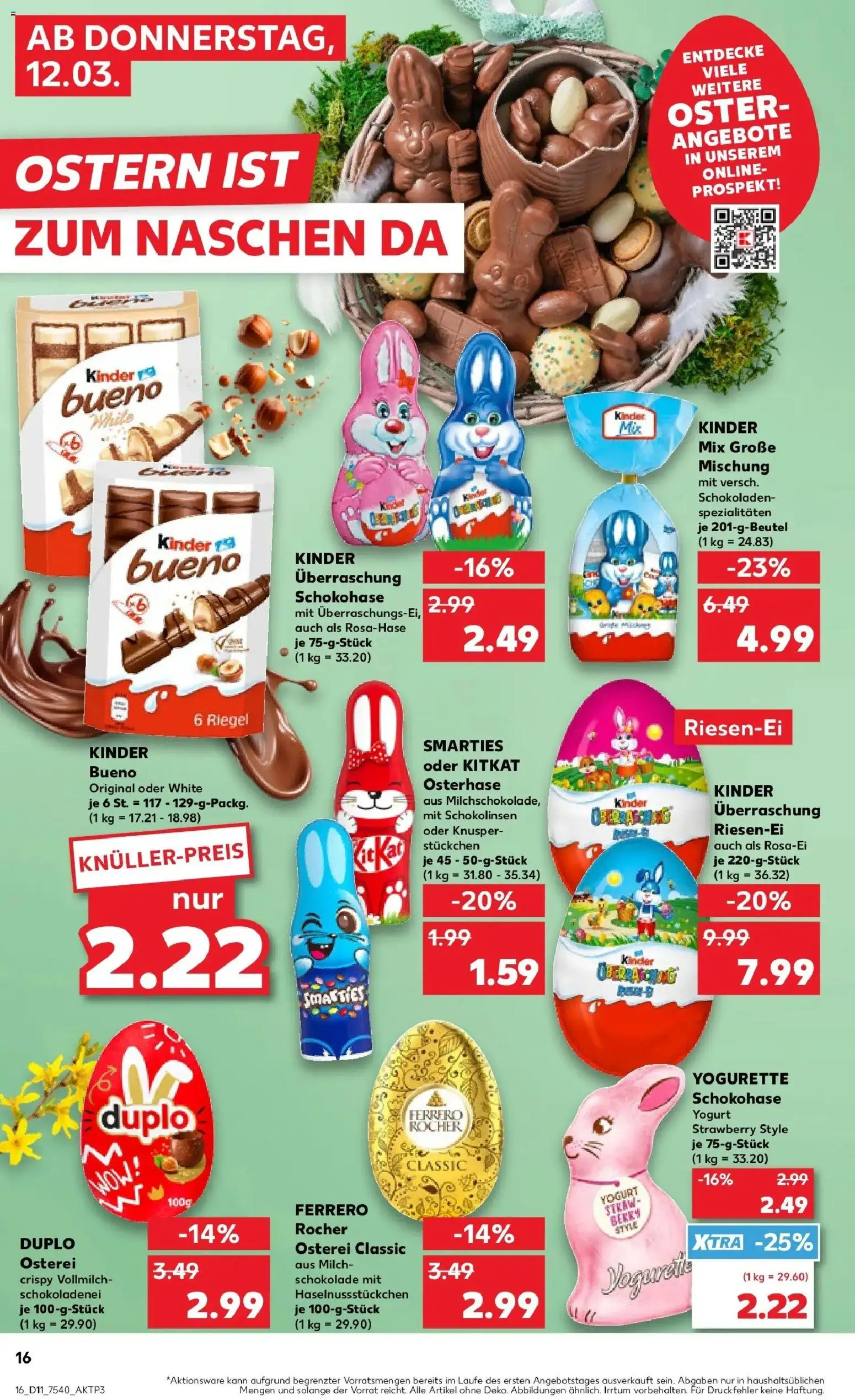 Kaufland Prospekt Potsdam	 – gültig ab 09.03.2026 | Seite: 28 | Produkte: Milch, Schokolade, Smarties, Kinder bueno