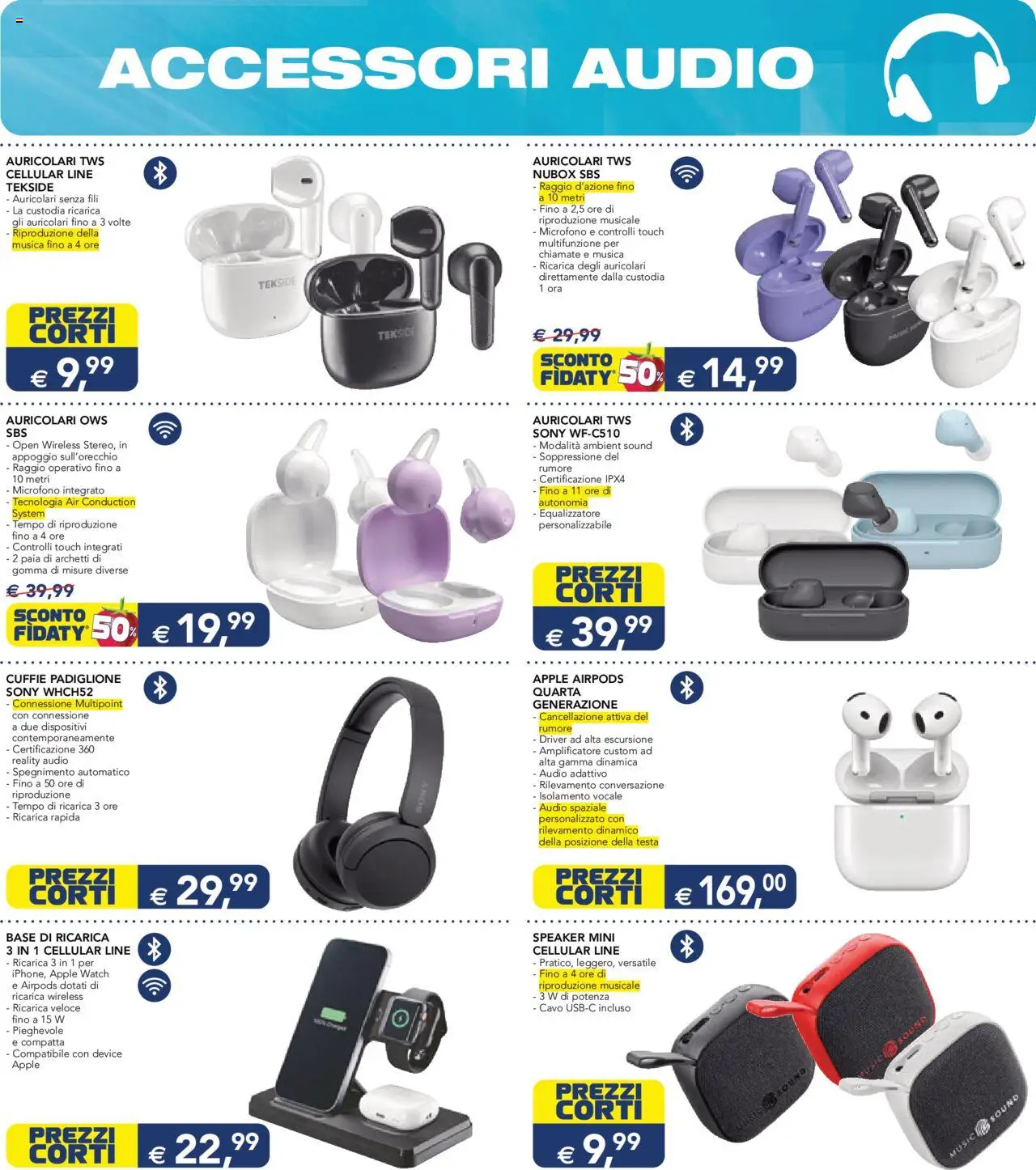 Volantino Esselunga S del 12.06.2025 | Pagina: 3 | Prodotti: Auricolari, Audio, Cavo, Speaker