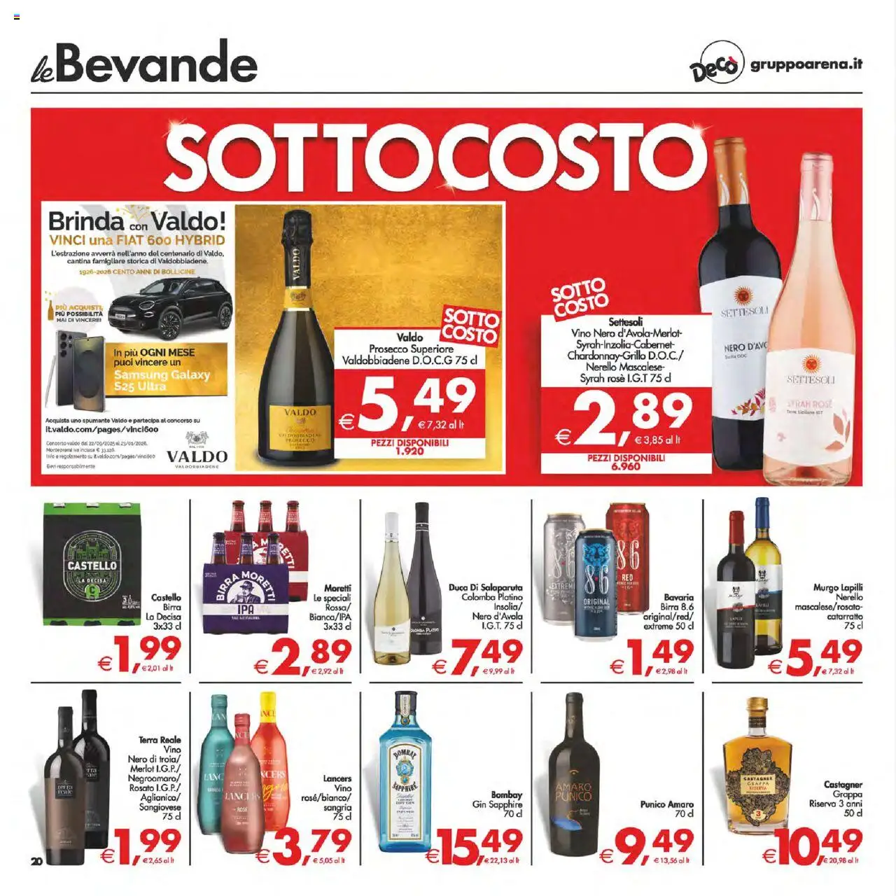 Volantino Decò del 14.10.2025 | Pagina: 25 | Prodotti: Gin, Grappa, Amaro, Terra