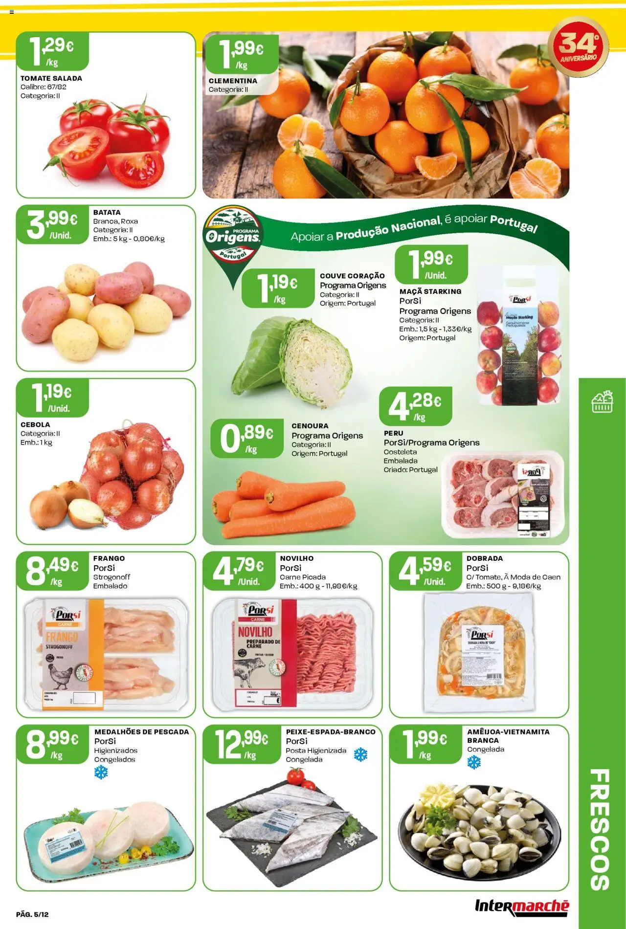 Intermarché Folheto Mini │ válido de 16.10.2025 | Página: 5 | Produtos: Frango, Cebola, Salada, Couve