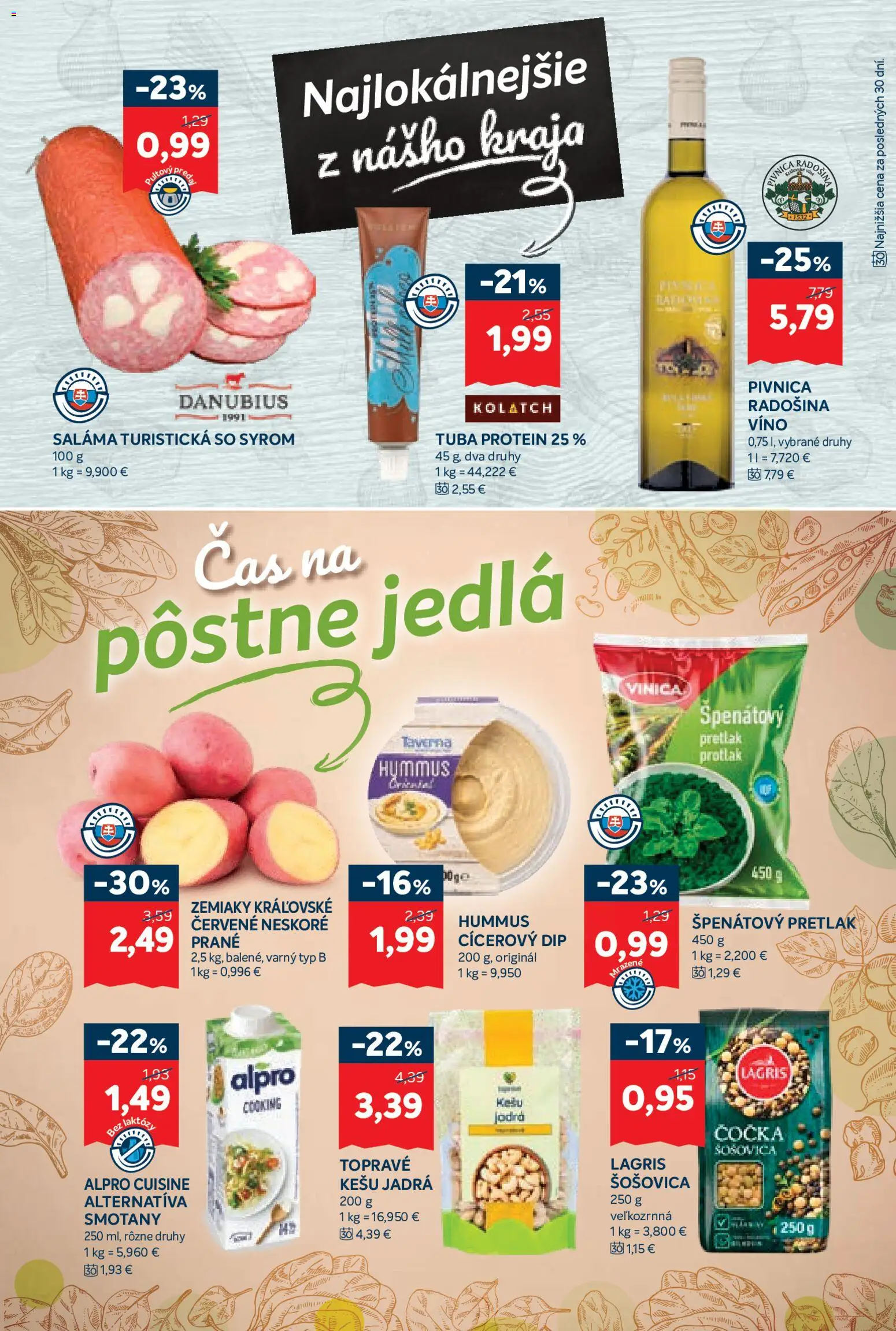 Nové Kraj akcie – leták je platný od 12.03.2026 | Strana: 5 | Produkty: Víno, Protein, Zemiaky, Alpro