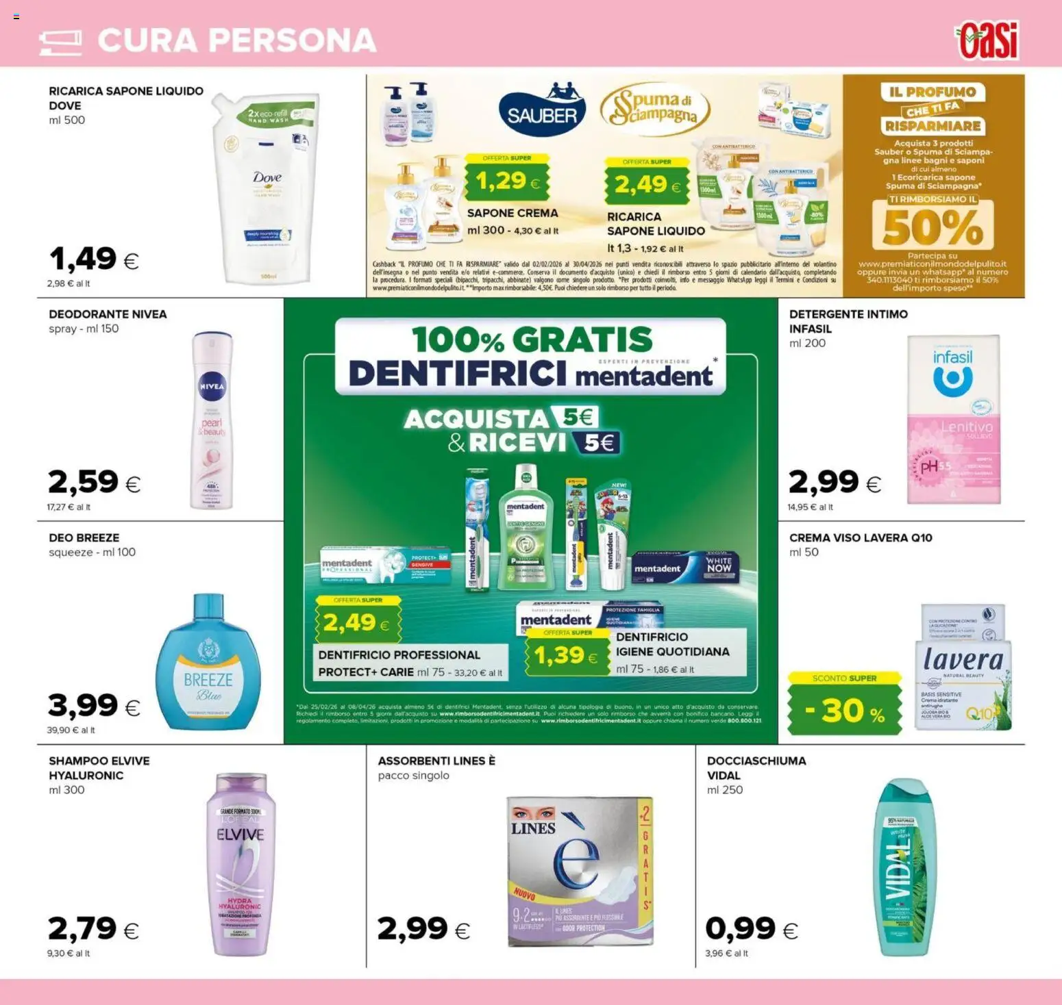 Volantino Oasi del 26.02.2026 | Pagina: 19 | Prodotti: Deodorante, Dentifricio, Detergente intimo, Aloe vera