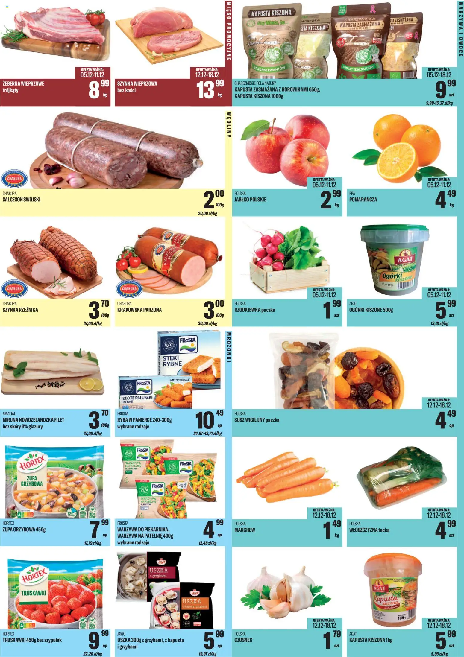 TomiMarkt Gazetka od 05.12.2025 | Strona: 3 | Produkty: Czosnek, Zupa, Wędliny, Owoce