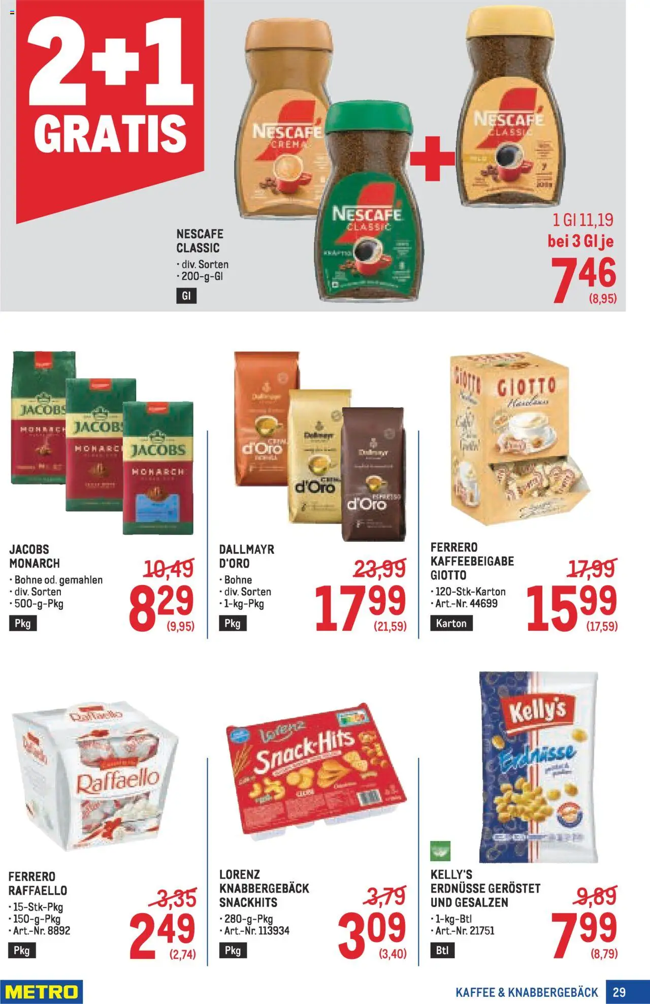 Metro angebote Profi gültig ab 16.10.2025 | Seite: 29 | Produkte: Папионка, Kaffee
