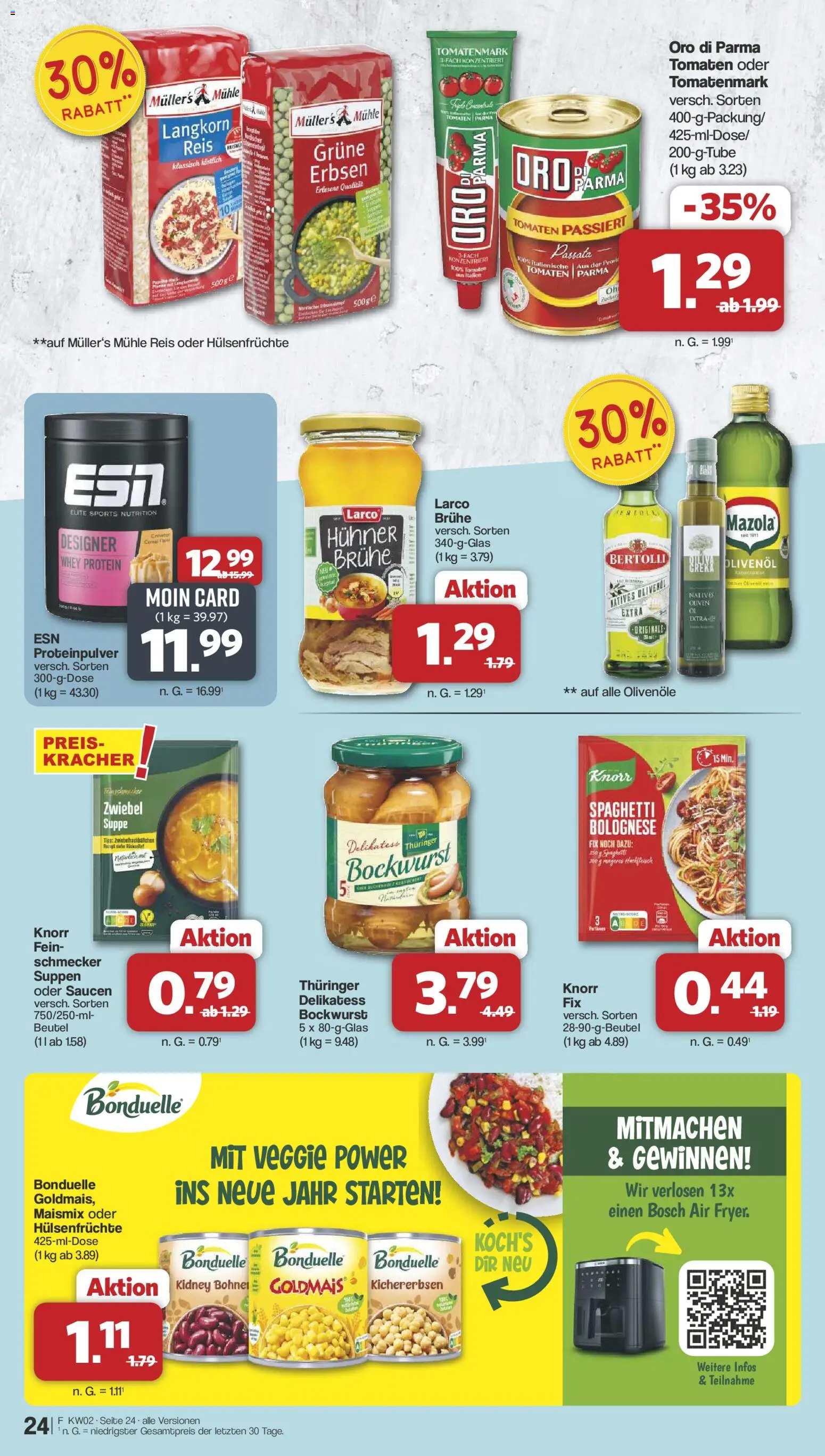 Famila Nordwest Prospekt 	 – gültig ab 05.01.2026 | Seite: 24 | Produkte: Bosch, Olivenol, Knorr, Erbsen