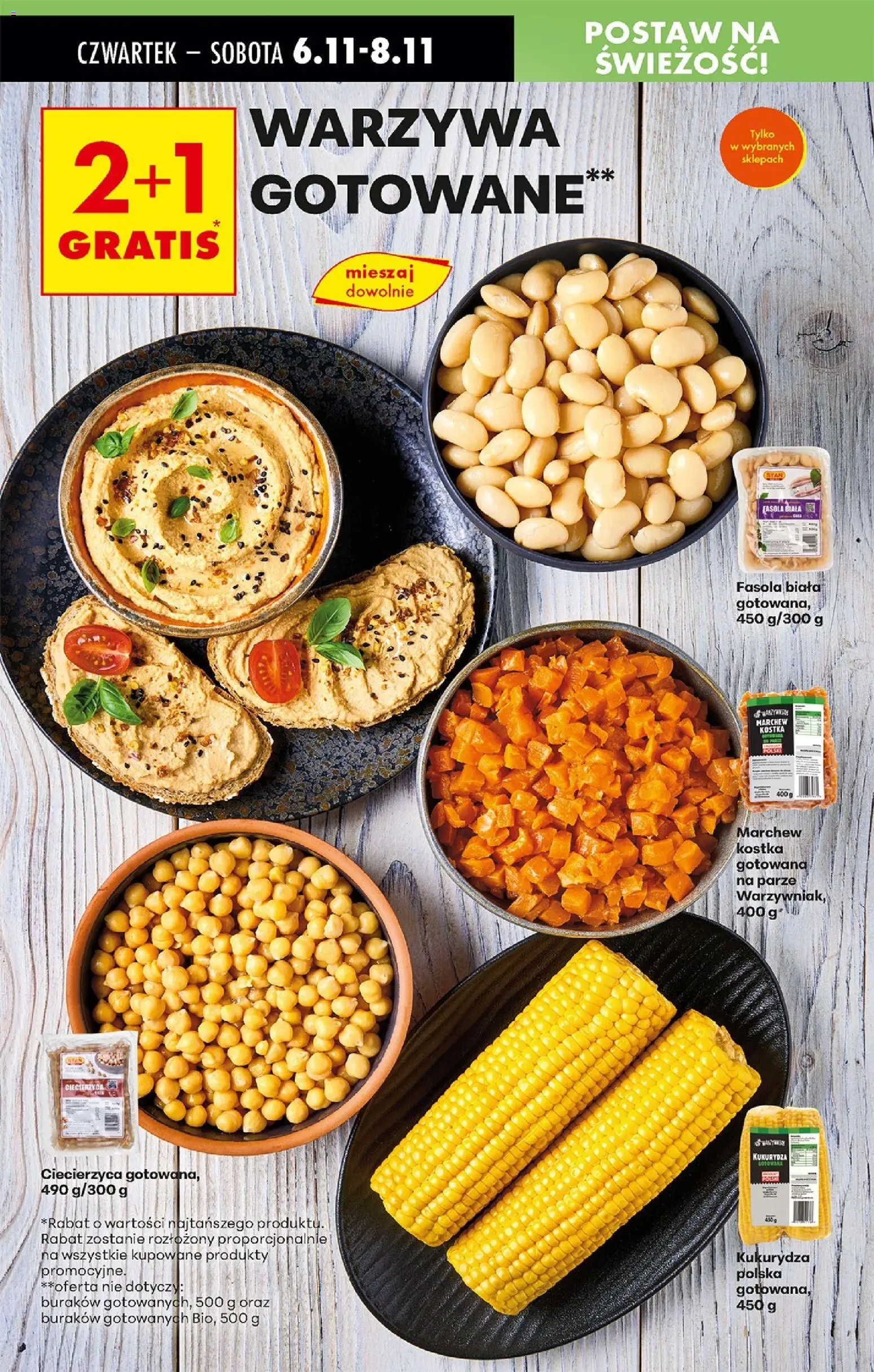 Biedronka gazetka - Oferta w tym tygodniu od 06.11.2025 | Strona: 23 | Produkty: Fasola biała, Kukurydza, Ciecierzyca, Warzywa