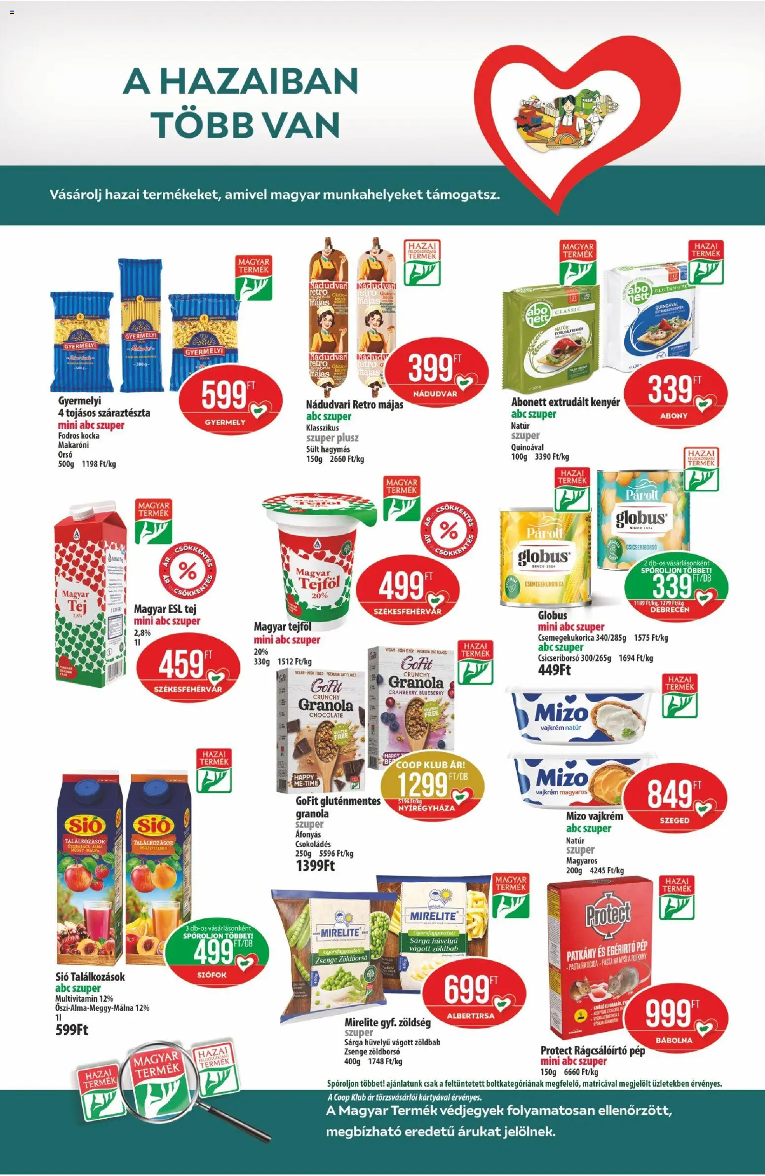 COOP akciós ujság - amely érvényes a következő dátumtól: 13.11.2025 | Oldal: 2 | Termékek: Granola, Tejföl, Multivitamin, Zöldbab