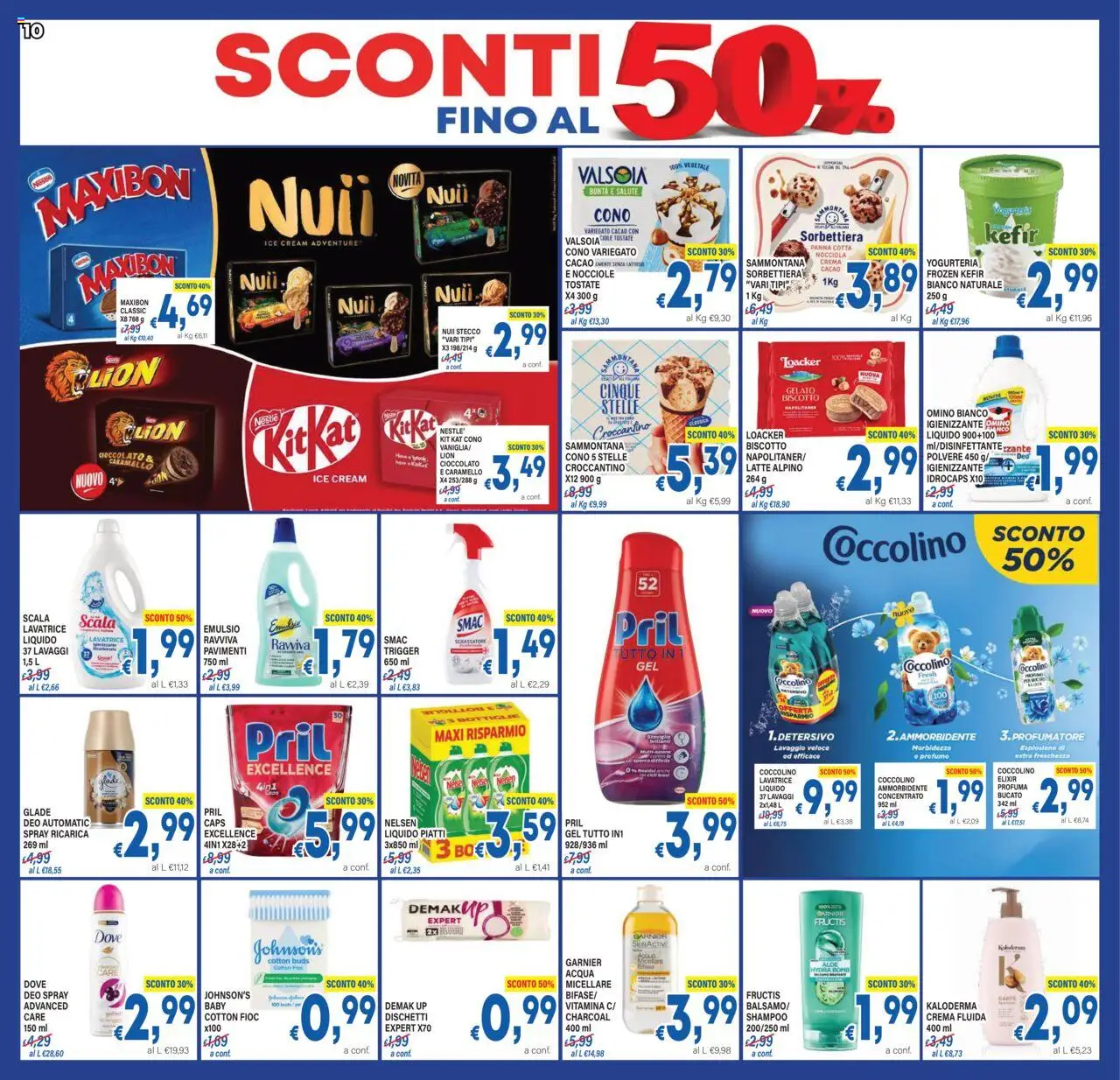 Volantino DEM del 27.08.2025 | Pagina: 10 | Prodotti: Crema, Panna, Gelato, Acqua