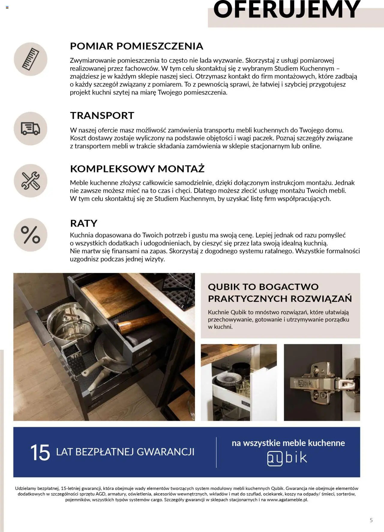 Salony Agata Gazetka - Kuchnie Qubik od 21.03.2025 | Strona: 5