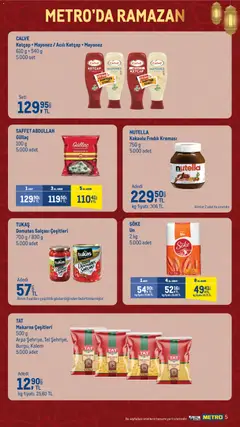11.02.2026 tarihinden itibaren geçerli olan Metro kataloğu önizlemesi | Sayfa: 5 | Ürünler: Domates, Ketçap, Fındık, Mayonez