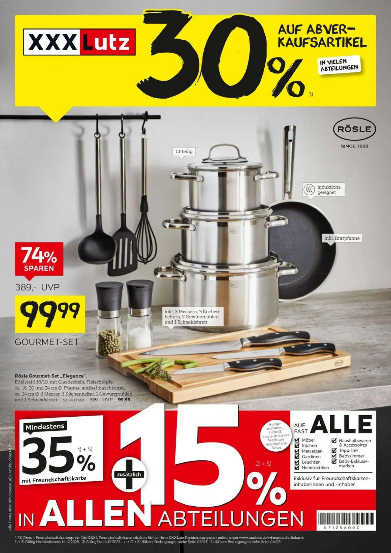 XXXL Lutz Lagerräumungsverkauf – gültig ab 30.11.2025 | Seite: 1 | Produkte: Kuchen