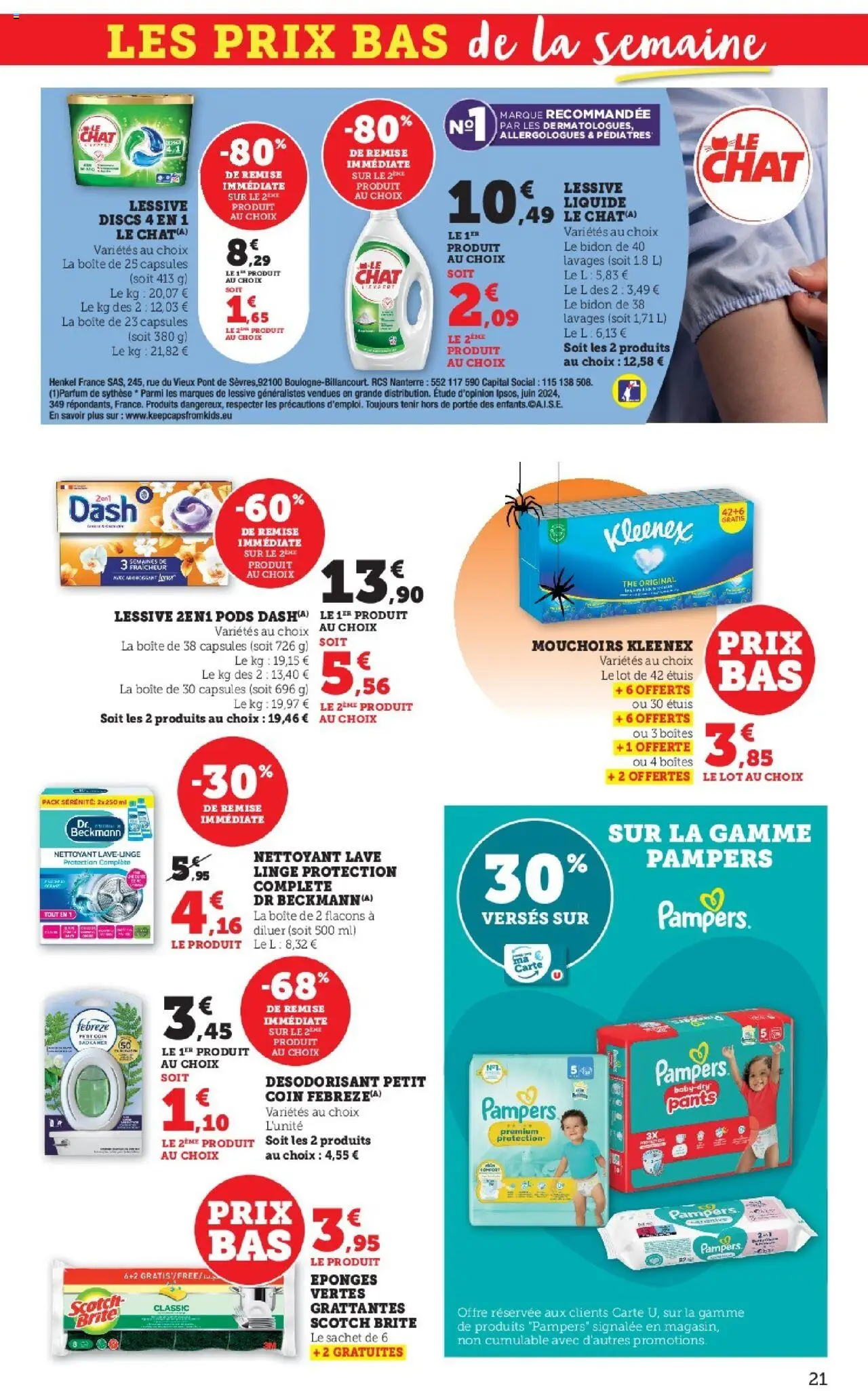 {H1} | Page: 21 | Produits: Désodorisant, Mouchoirs, Lessive, Thé