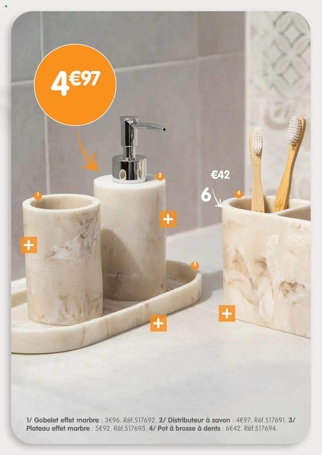 {H1} | Page: 6 | Produits: Plateau, Brosse, Savon, Brosse à dents
