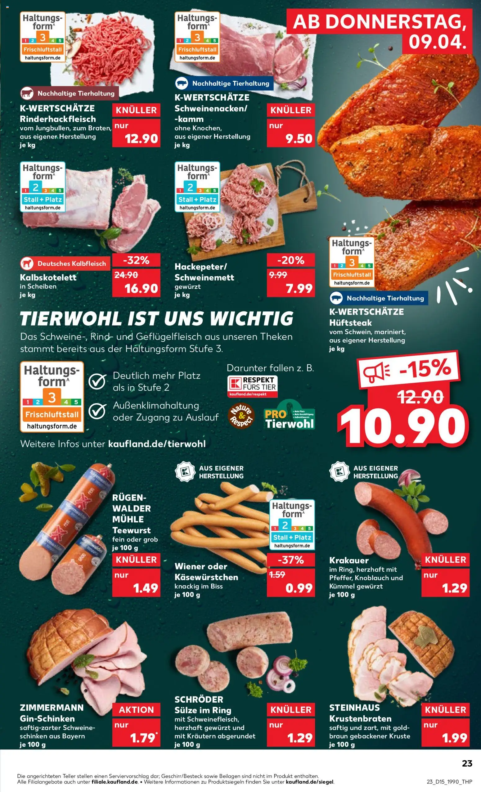 Kaufland Prospekt Köln	 – gültig ab 09.04.2026 | Seite: 23 | Produkte: Mühle, Knoblauch, Schinken, Steak