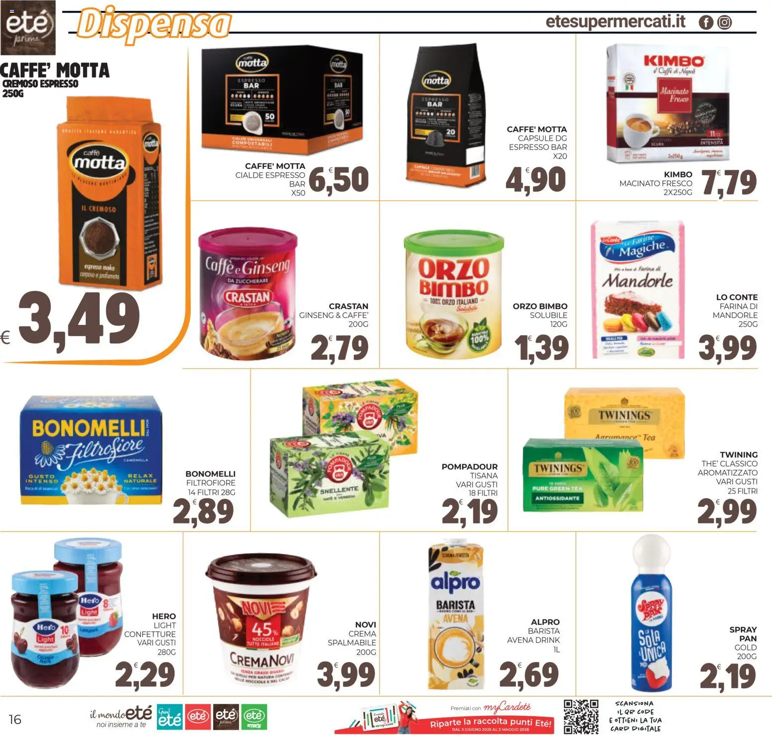Volantino Eté del 18.02.2026 | Pagina: 16 | Prodotti: Crema, Tè, Mandorle, Nocciole