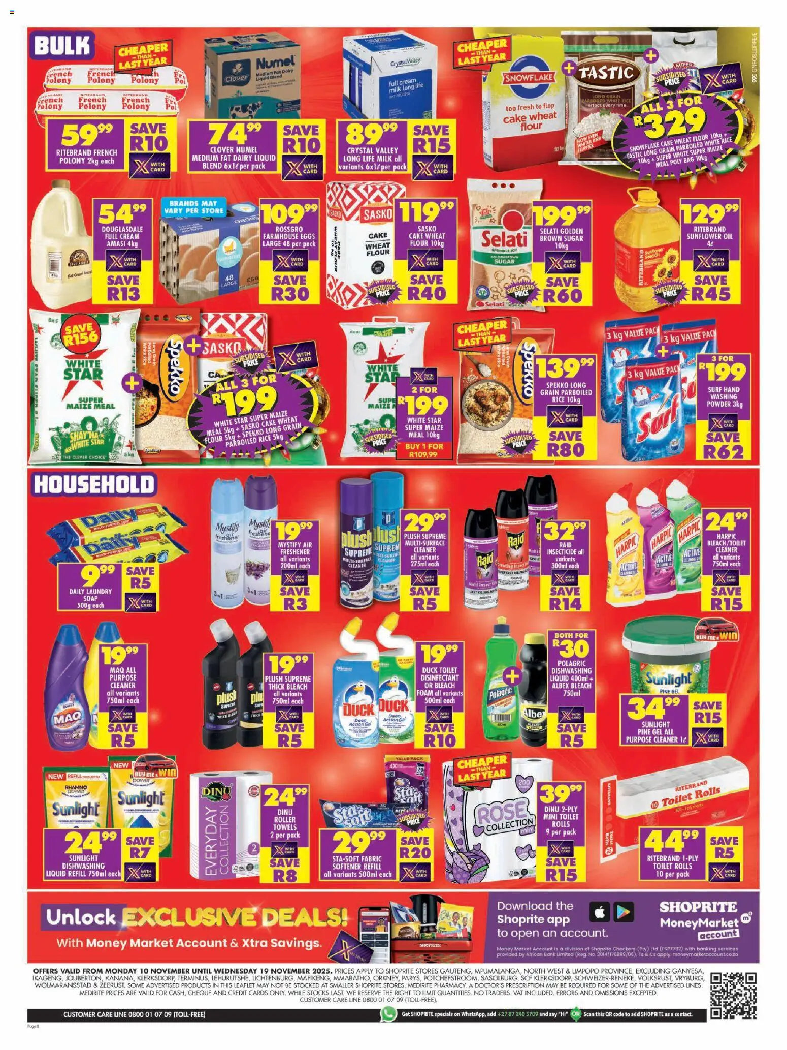 New Shoprite catalogue – valid from 10.11.2025 | Page: 8 | Products: Bag, Disinfectant, Foam, Fabric softener