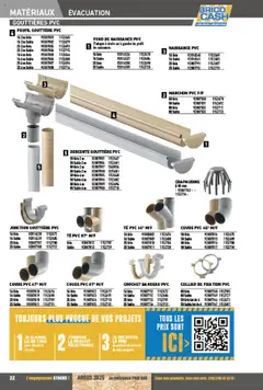 Brico Cash - Prévisualisation de Brico Cash catalogue valide à partir de 04.04.2025 | Page: 22 | Produits: Gouttière, Collier