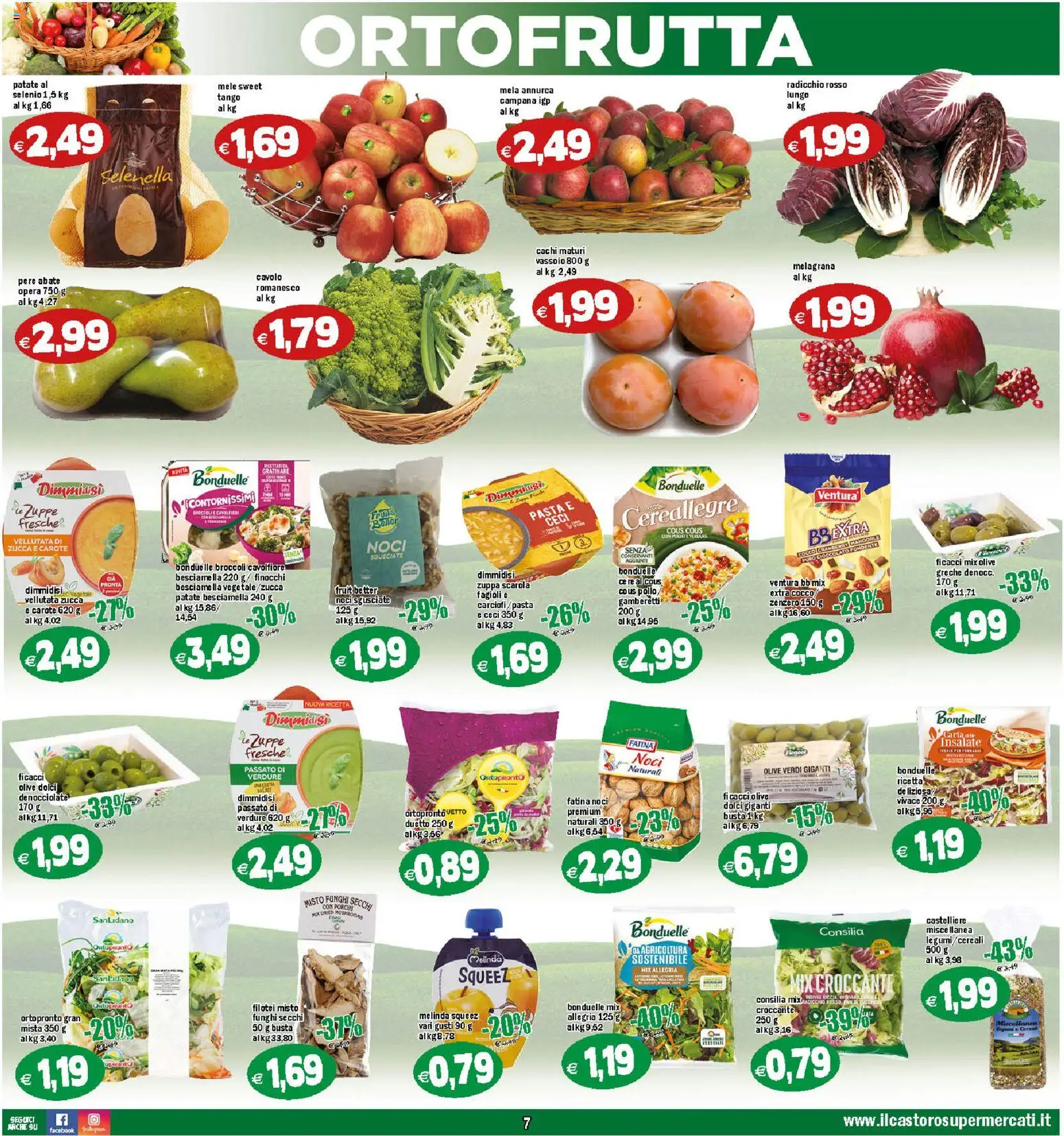 Volantino Il Castoro del 29.10.2025 | Pagina: 7 | Prodotti: Patate, Carciofi, Zucca, Vassoio