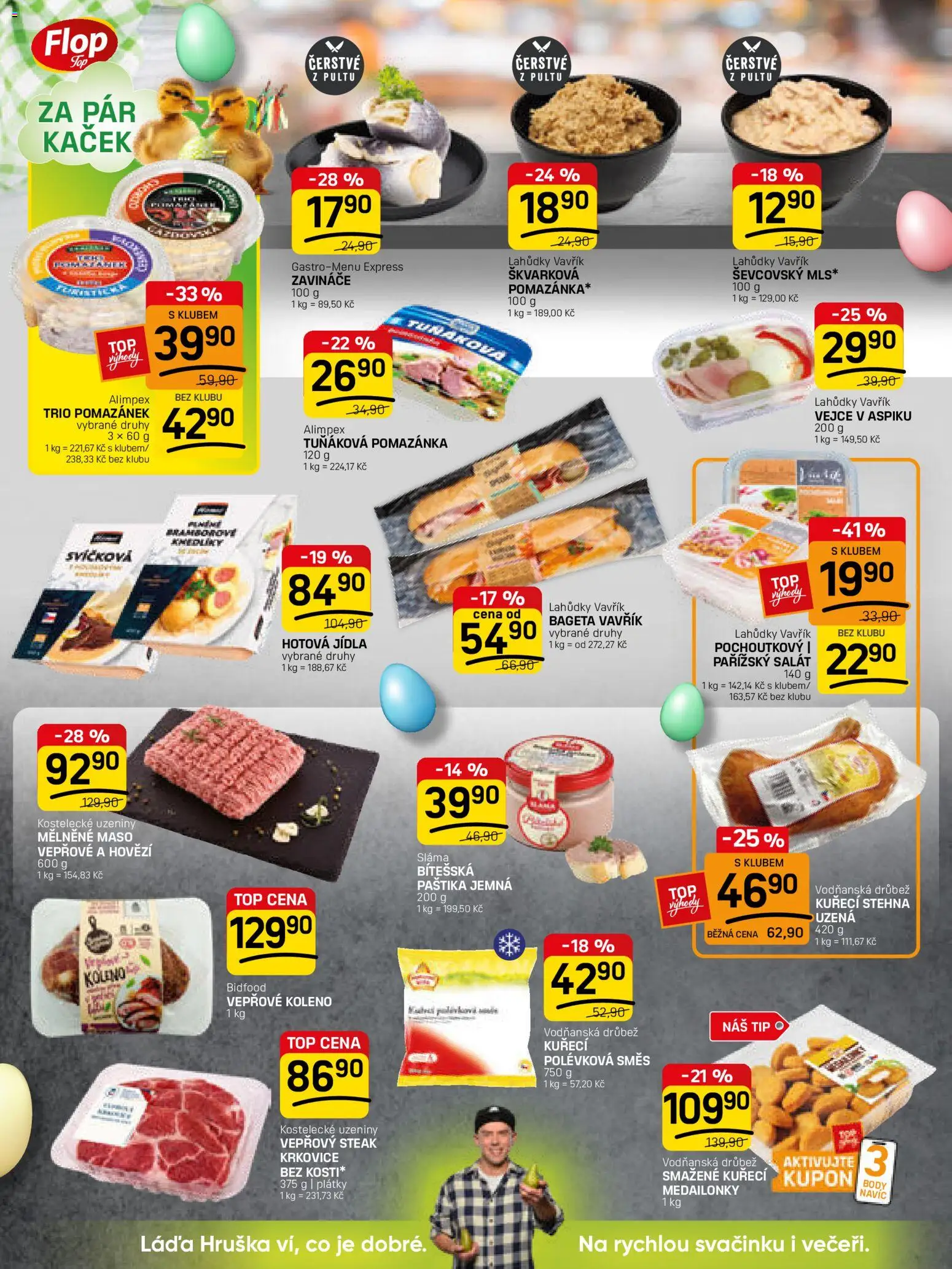 Flop leták - FlopTop od 04.03.2026 | Strana: 6 | Produkty: Vejce, Tuňáková pomazánka, Bageta, Paštika