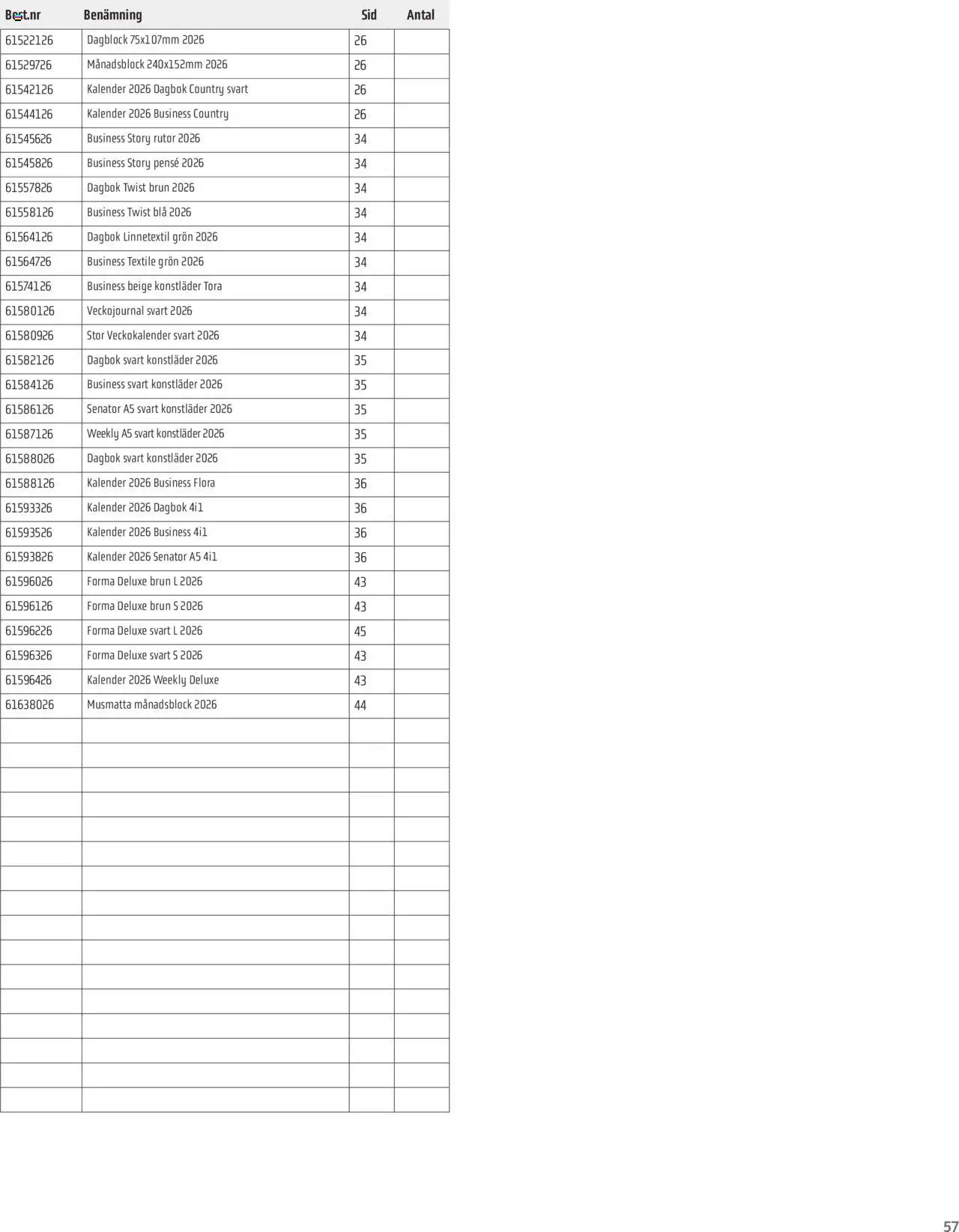 Office Depot reklamblad aktuell från 08.09.2025 | Sida: 57 | Produkter: Kalender, Musmatta